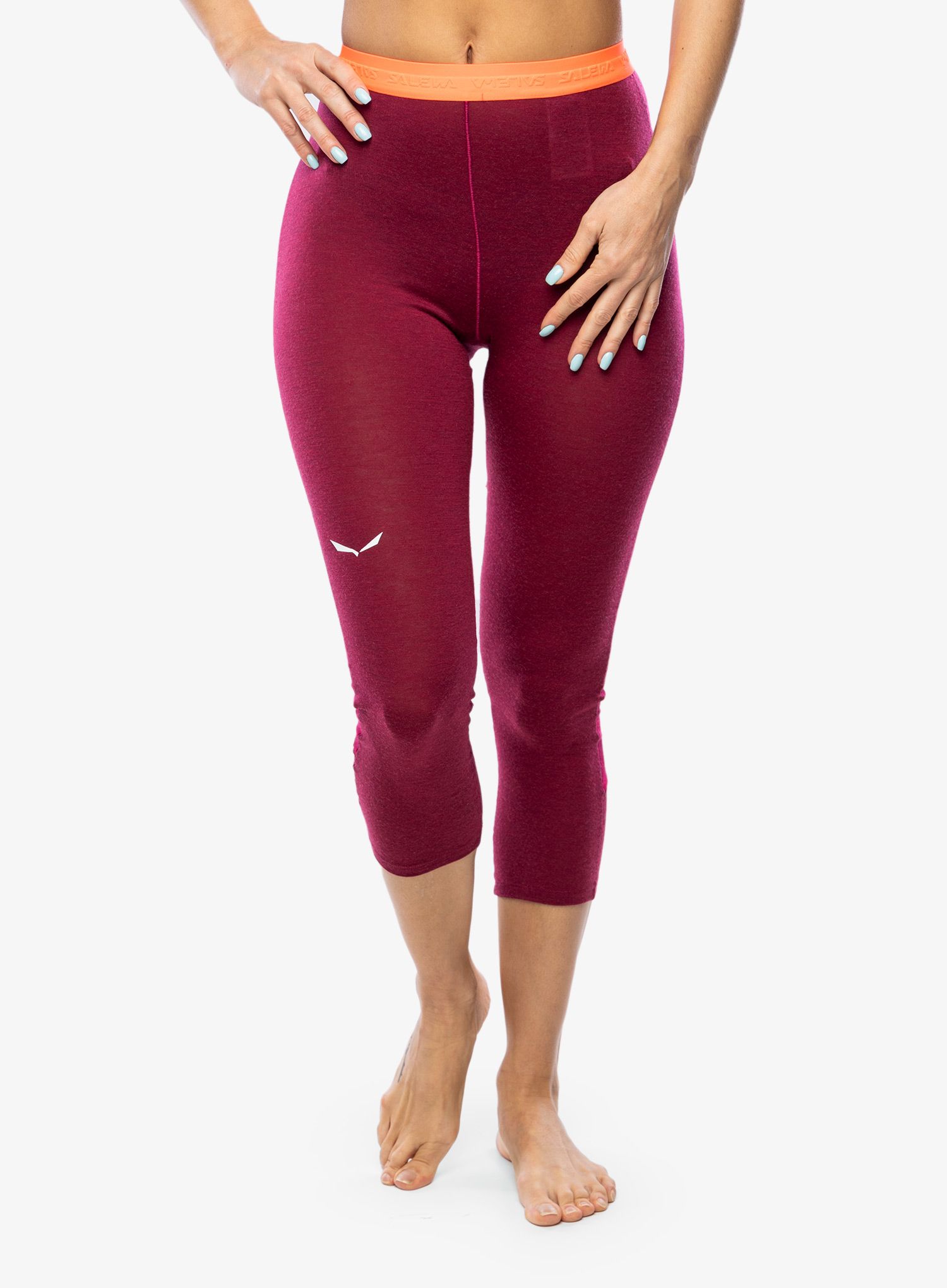 Funkční legíny Salewa Cristallo Warm AMR 3/4 Tight - red