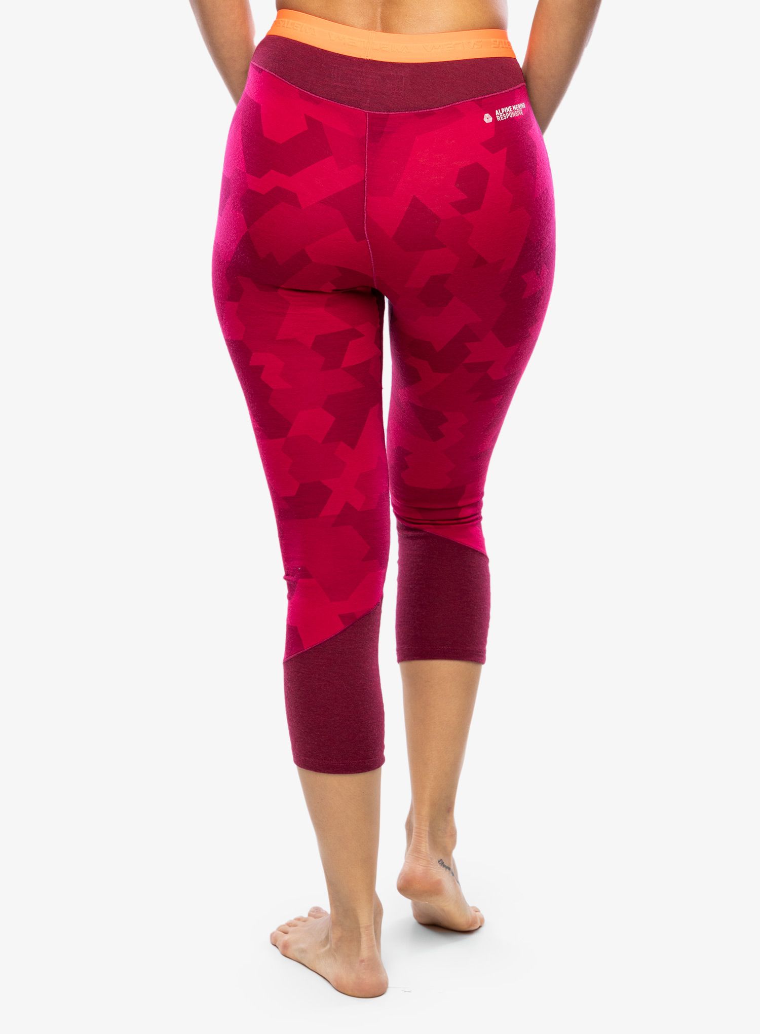 Funkční legíny Salewa Cristallo Warm AMR 3/4 Tight - red