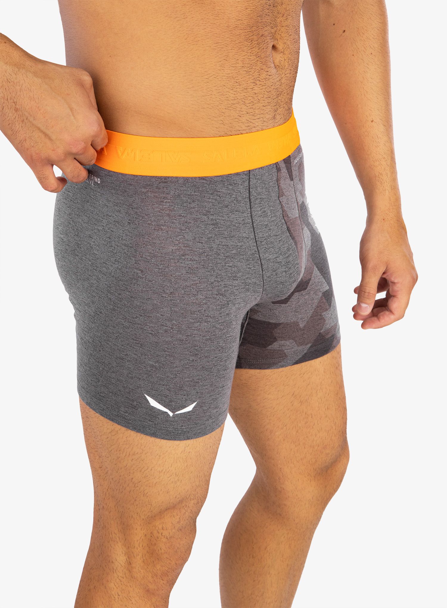 Funkční boxerky Salewa Cristallo Warm AMR Boxer - heather grey