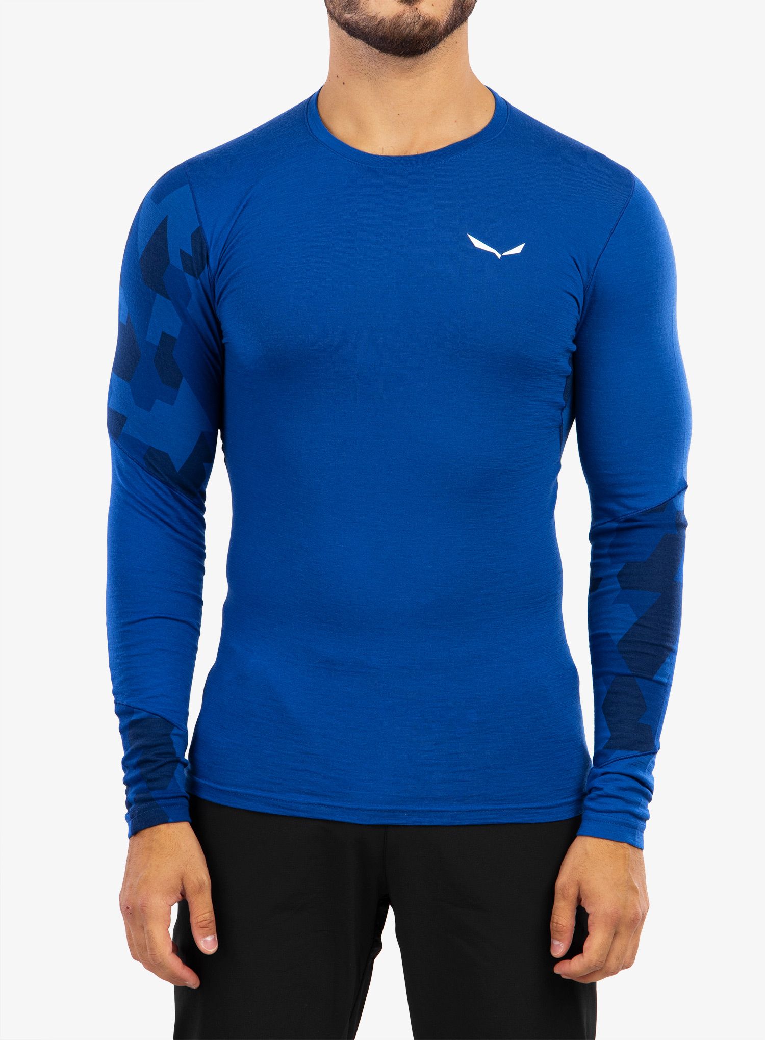 Funkční mikina Salewa Cristallo Warm AMR L/S Tee - electric