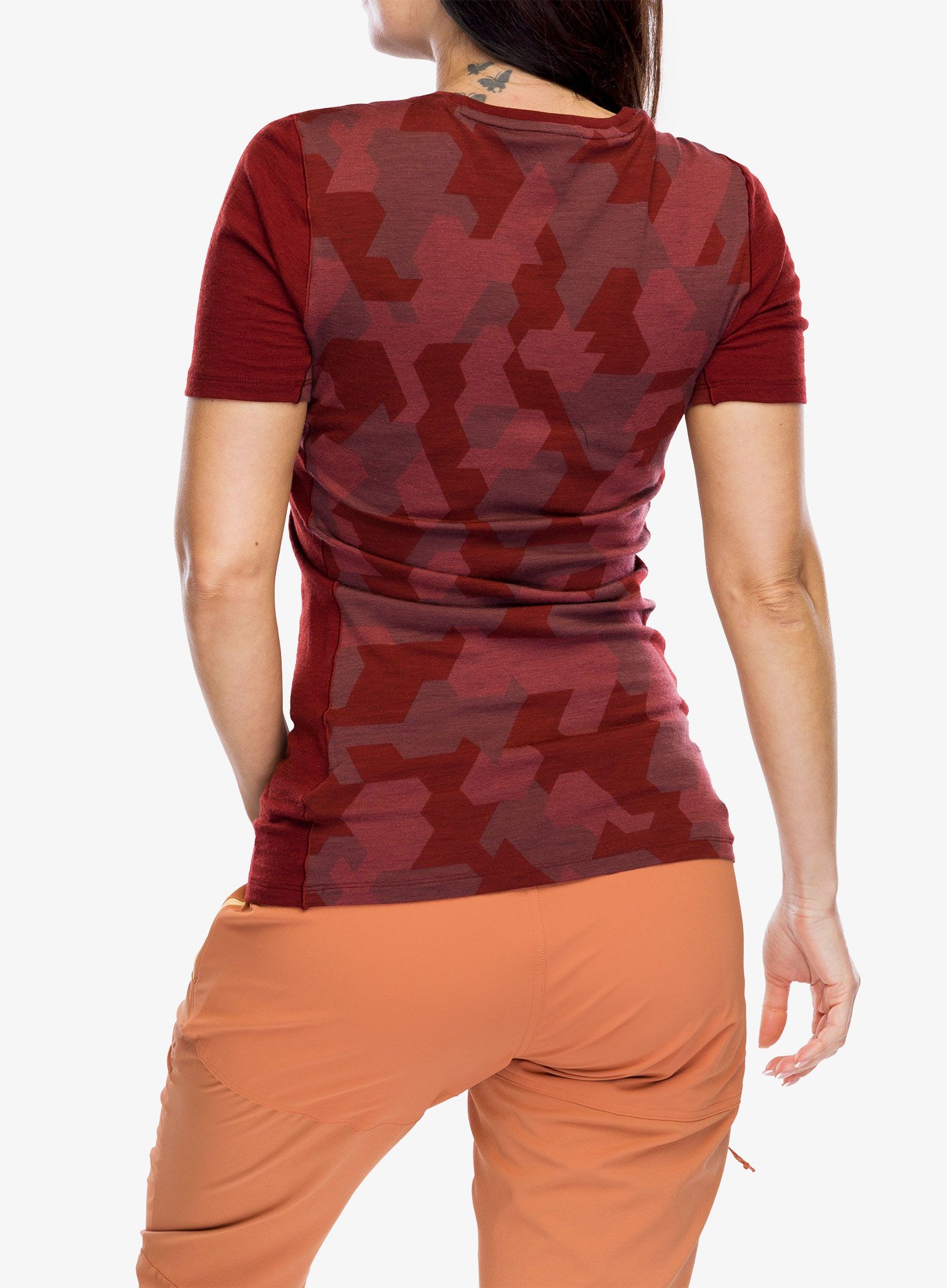 Dámské tričko Salewa Cristallo Warm Alpine Merino Responsive SS - syrah