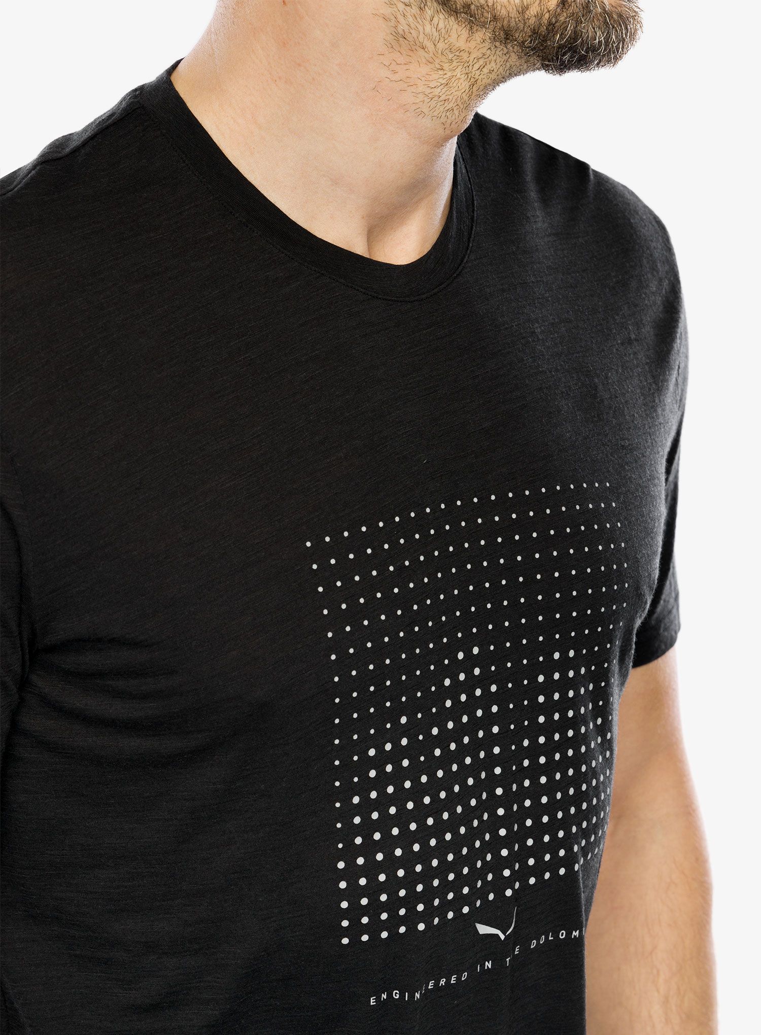 Tričko s potiskem Salewa Eagle Dotted Mtn AM T-Shirt - black out