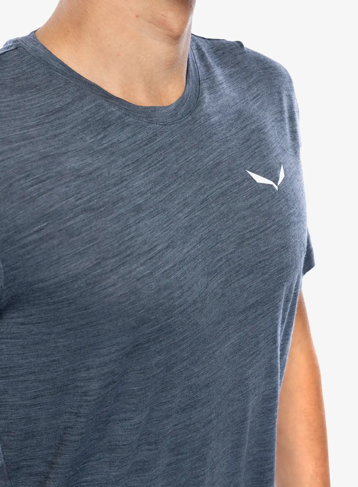Merino triko Salewa Eagle Minilogo AM T-Shirt - dark denim