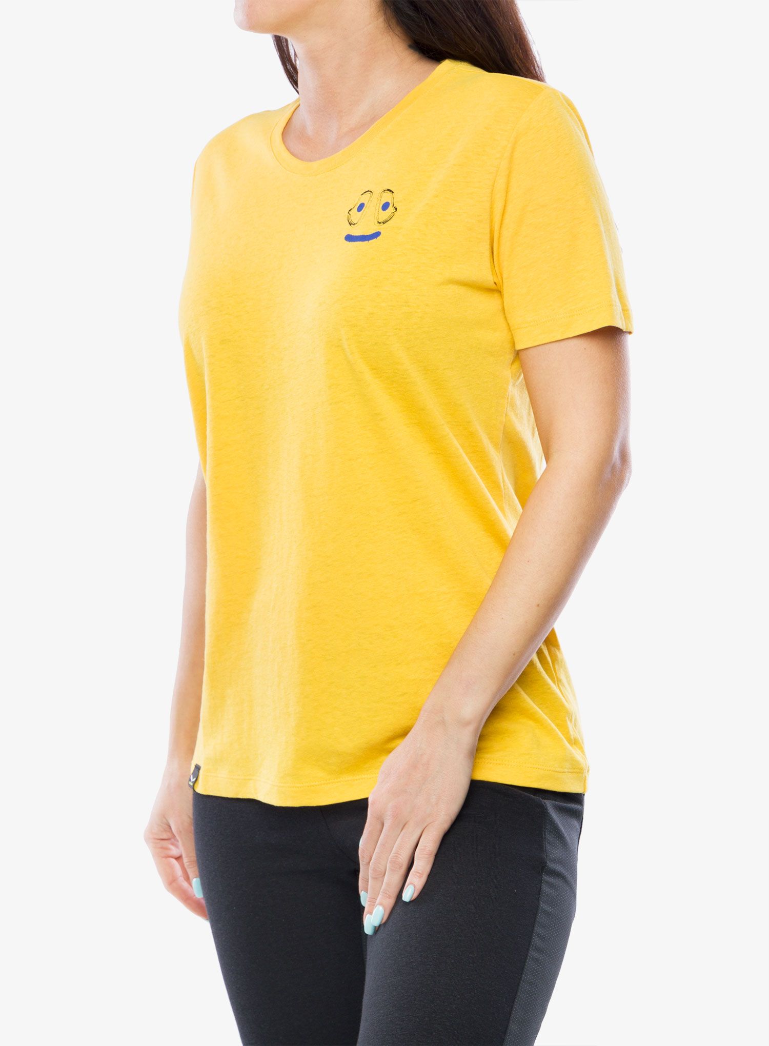 Dámské lezecké tričko Salewa Lavaredo Hemp Print T-Shirt - gold