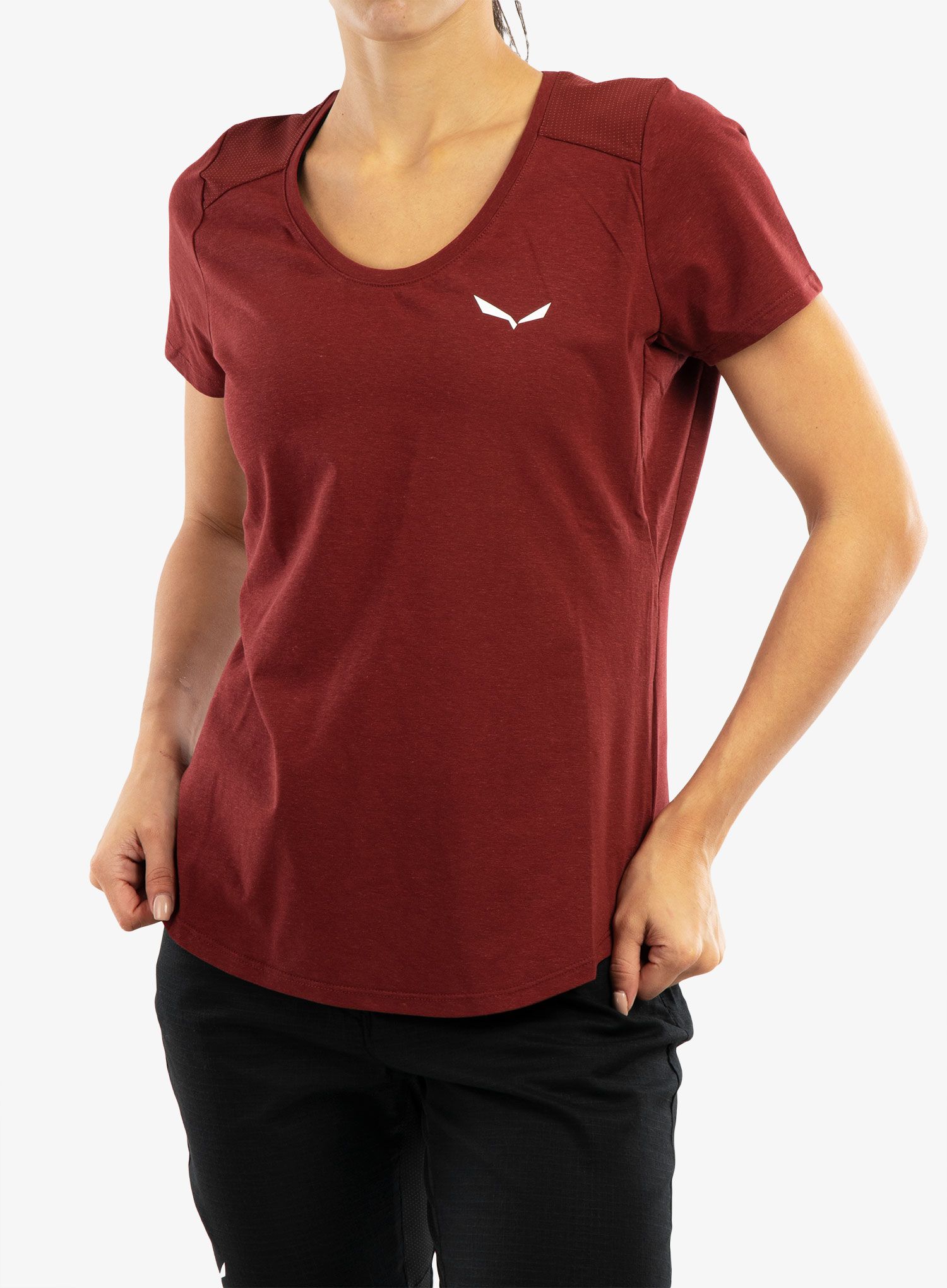Dámské lezecké tričko Salewa Lavaredo Hemp T-Shirt - syrah