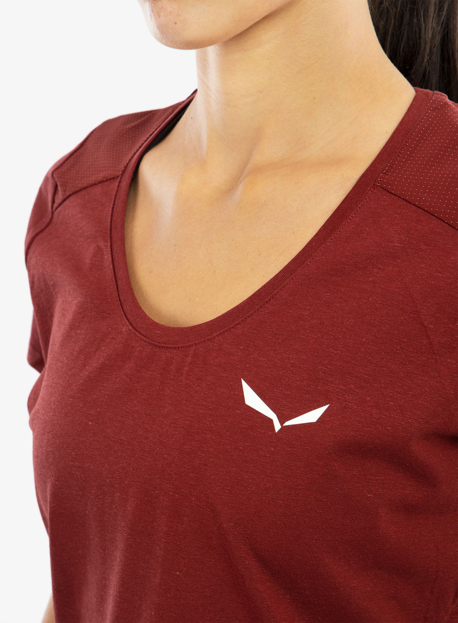 Dámské lezecké tričko Salewa Lavaredo Hemp T-Shirt - syrah