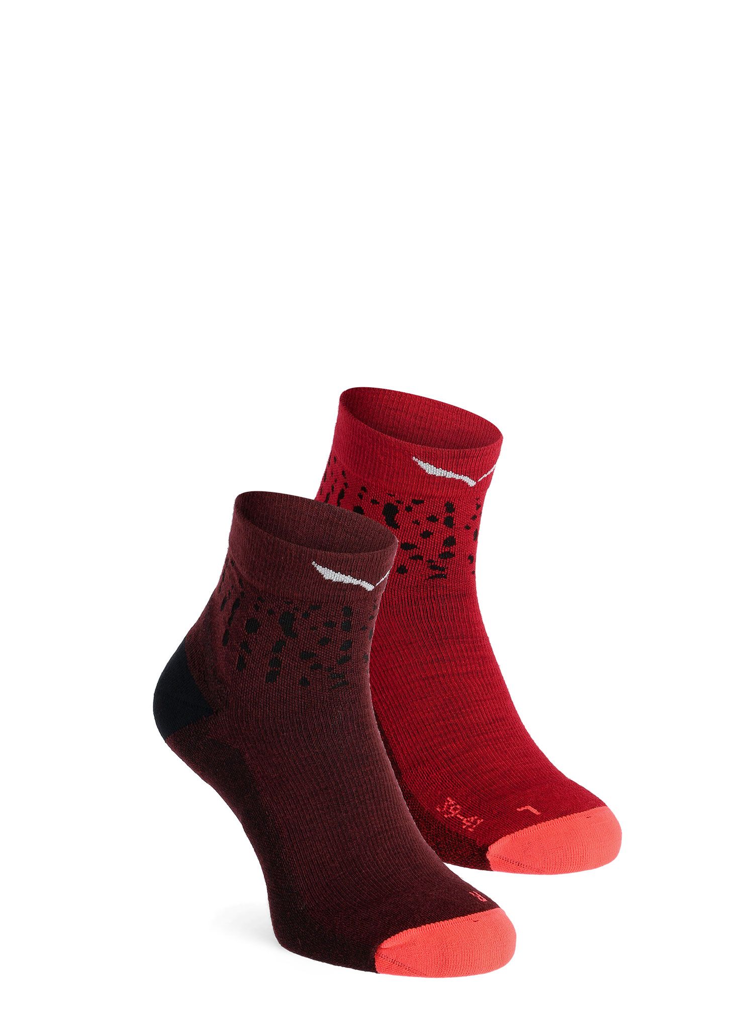 Dámské ponožky Salewa MTN TRN Sal. AM Qrt Sock - flame/syrah