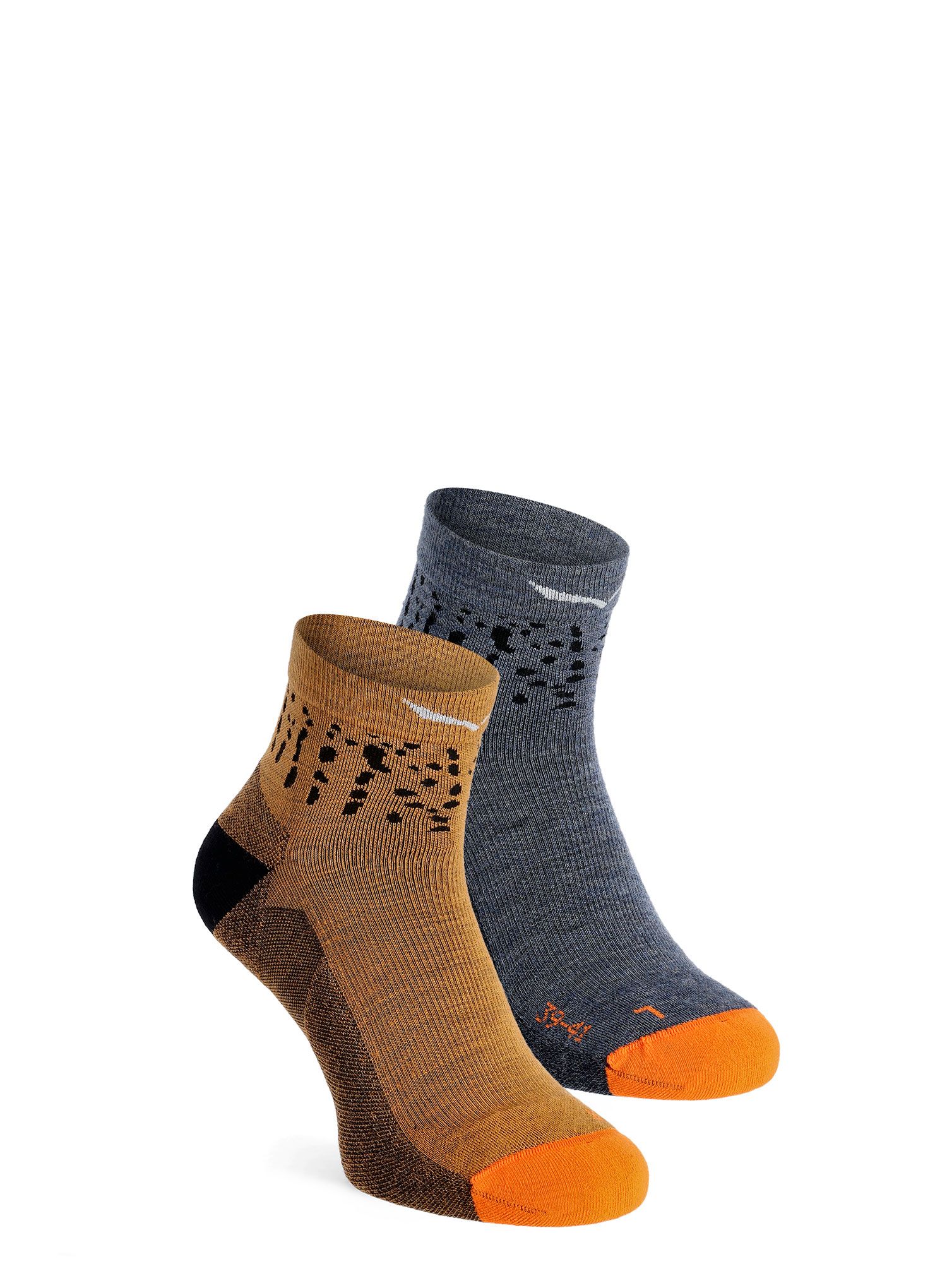 Turistické ponožky Salewa MTN TRN Sal. AM Qrt Sock - java blue/brown
