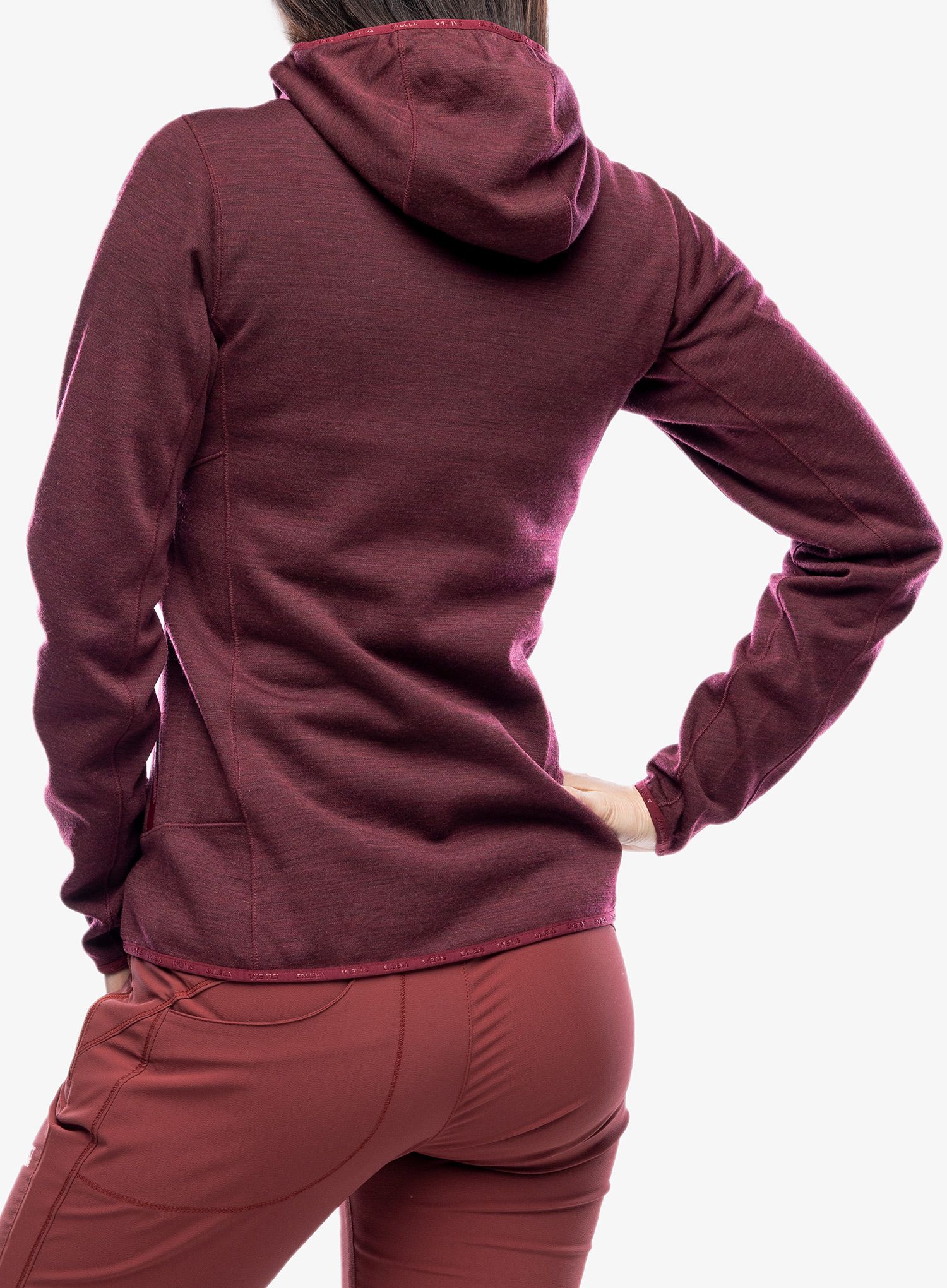 Dámská mikina Salewa Nuvolao Alpine Wool Jacket - rhodo red