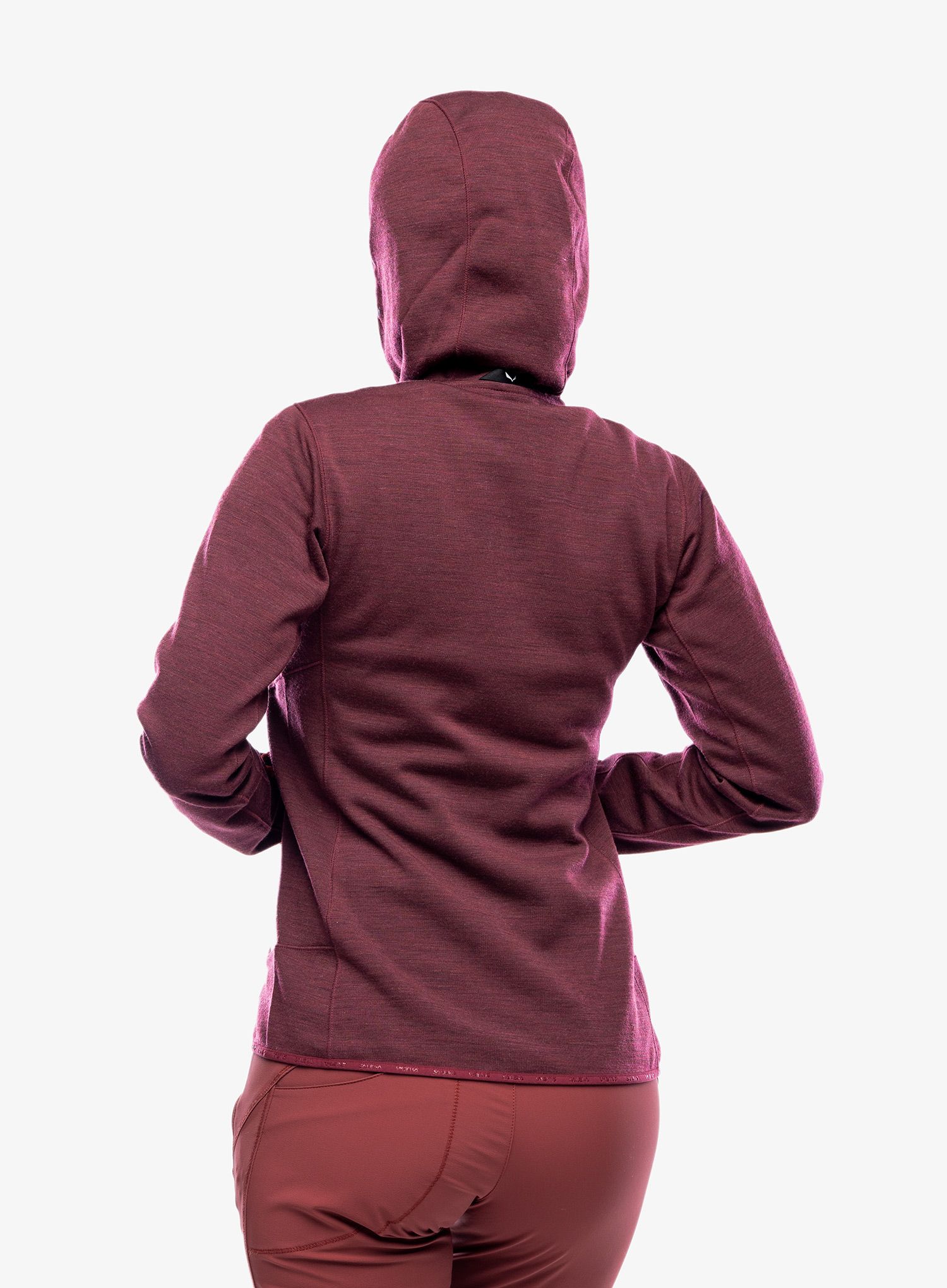 Dámská mikina Salewa Nuvolao Alpine Wool Jacket - rhodo red