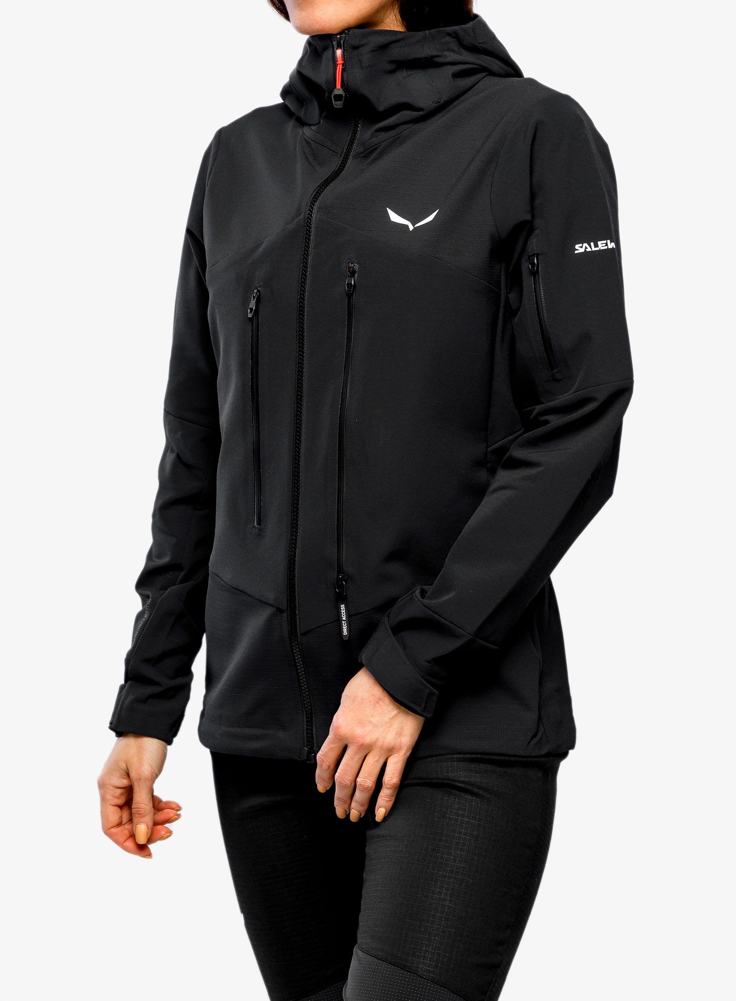 Dámská softshellová bunda Salewa Ortles DST Jacket - black out