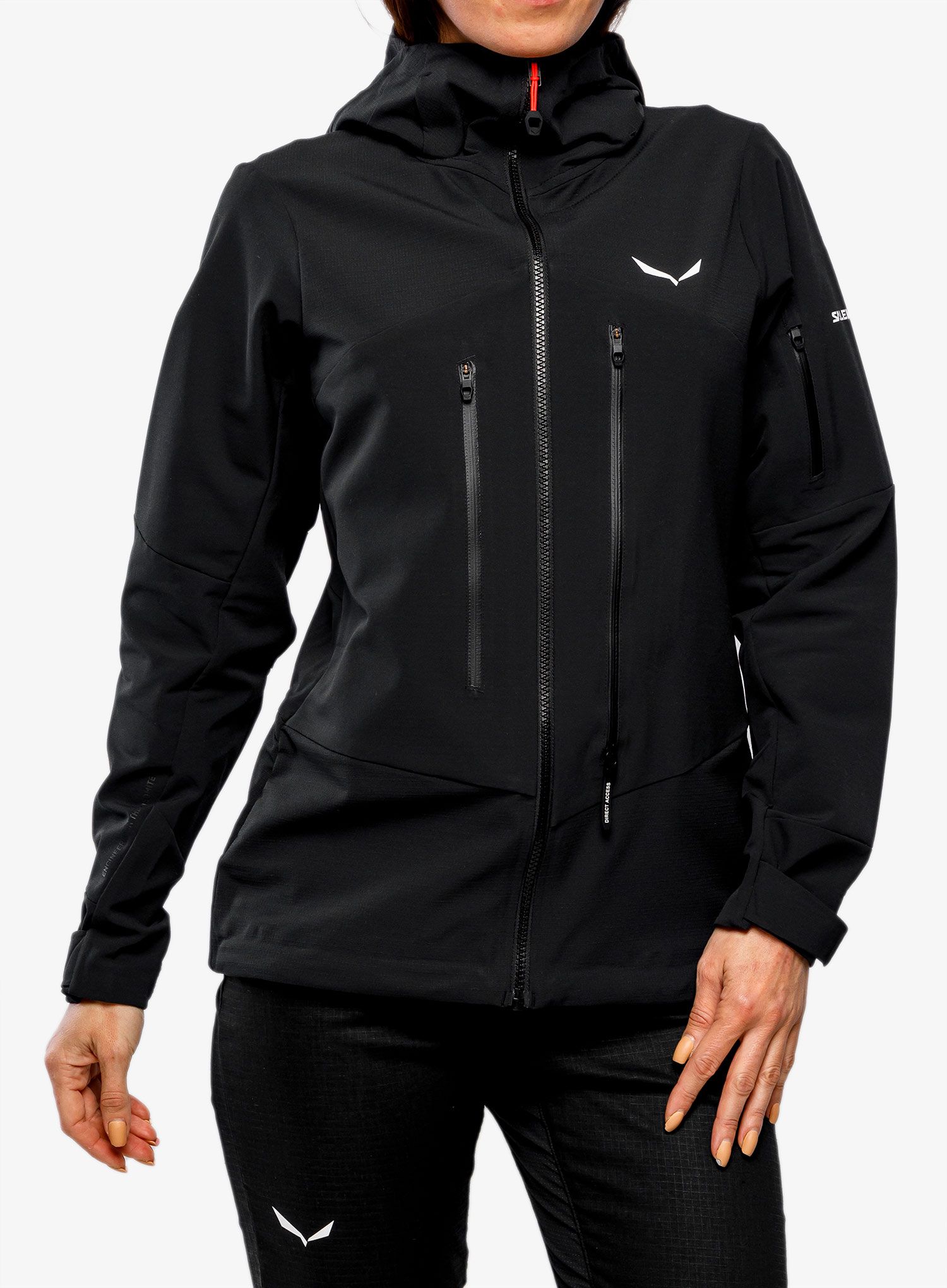 Dámská softshellová bunda Salewa Ortles DST Jacket - black out