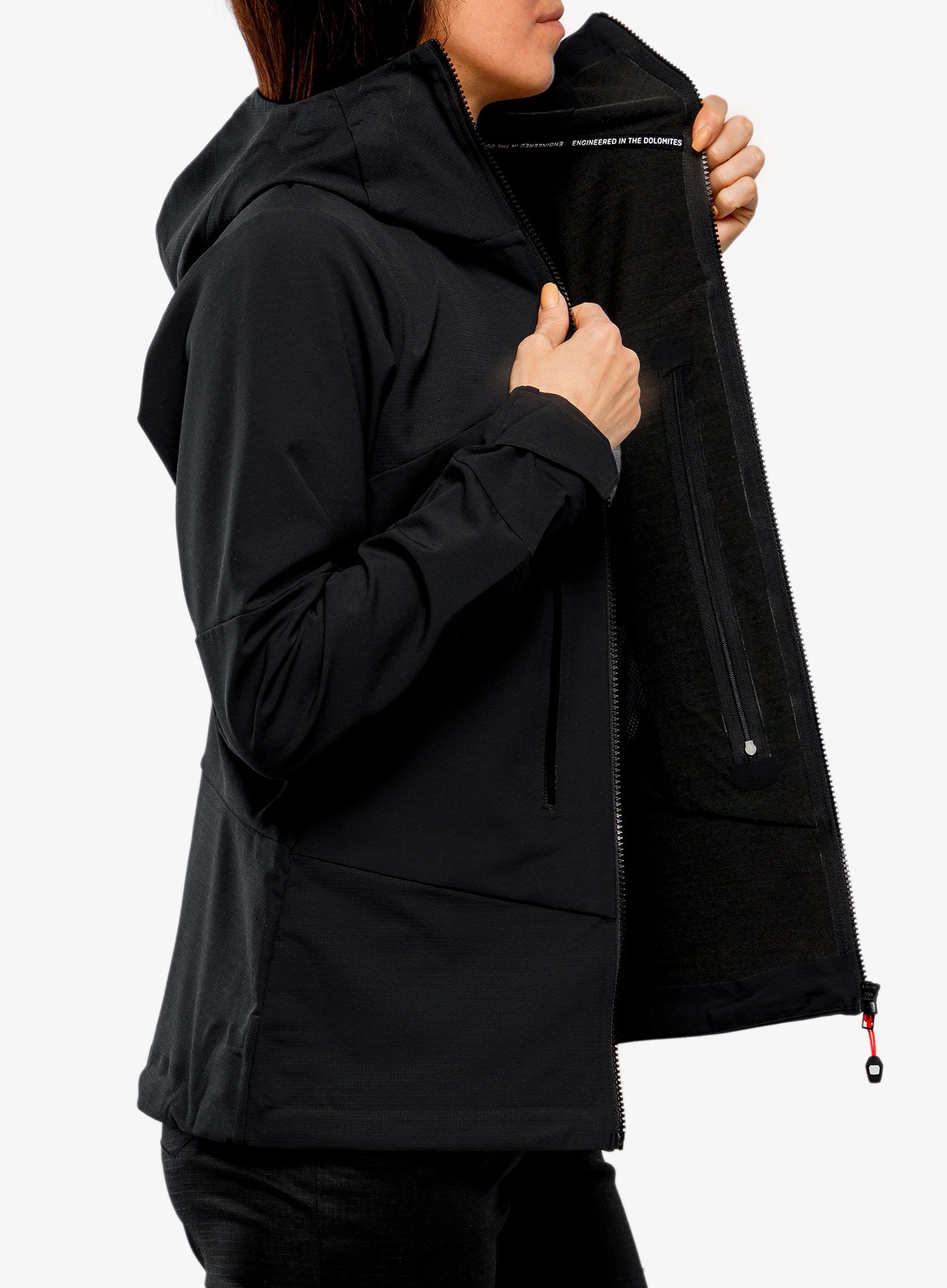 Dámská softshellová bunda Salewa Ortles DST Jacket - black out