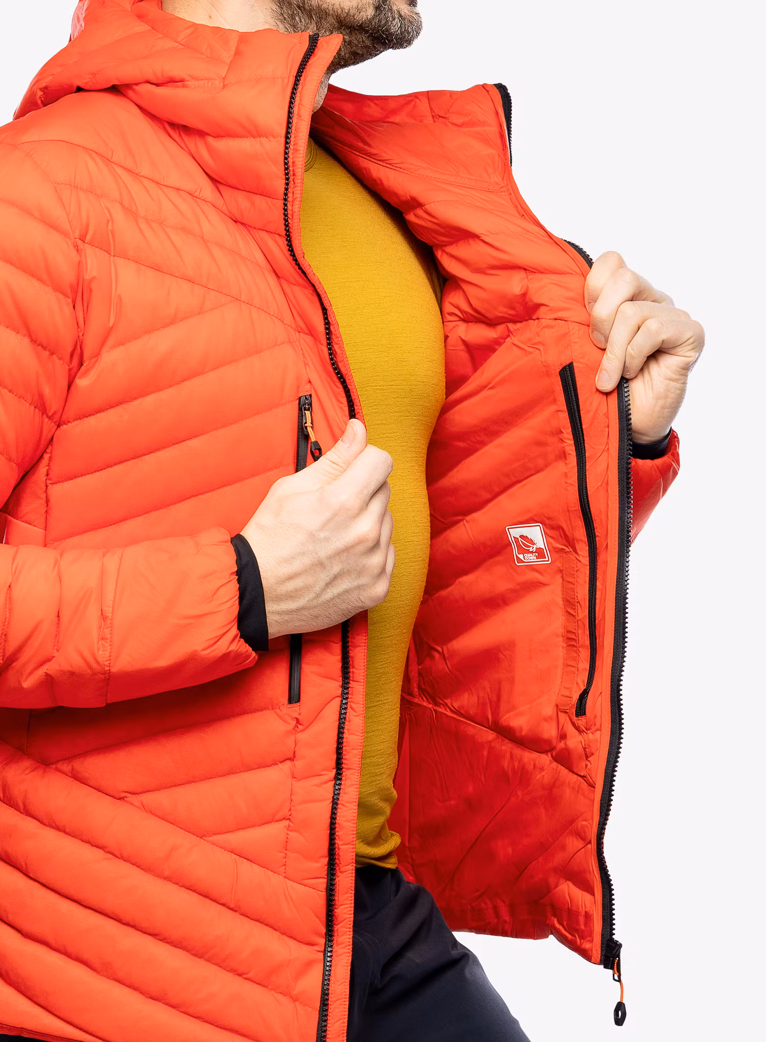 Péřová bunda Salewa Ortles Hyb RDS Down Jacket - flame