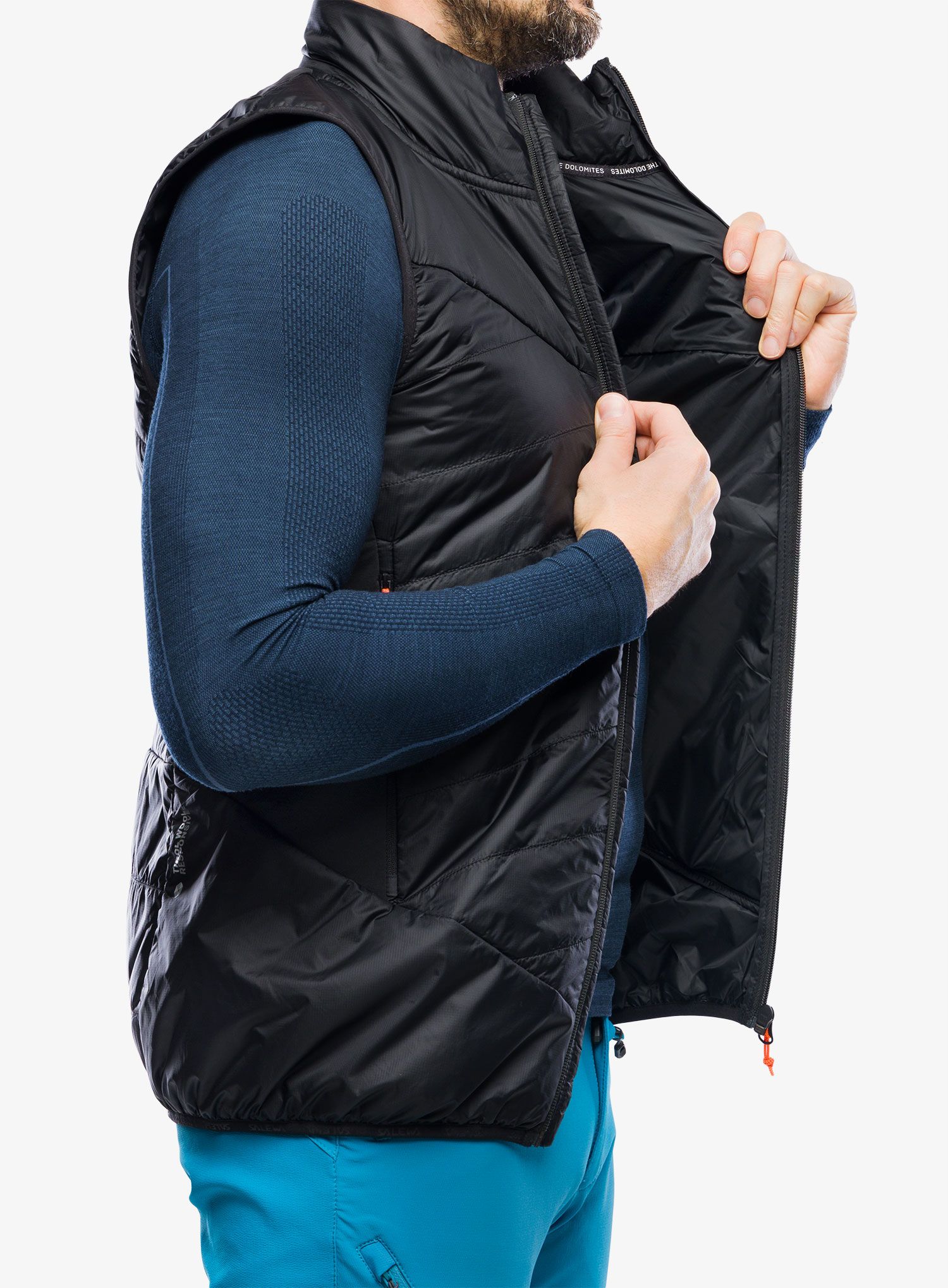 Zateplená vesta Salewa Ortles Hyb TWR Vest - black out