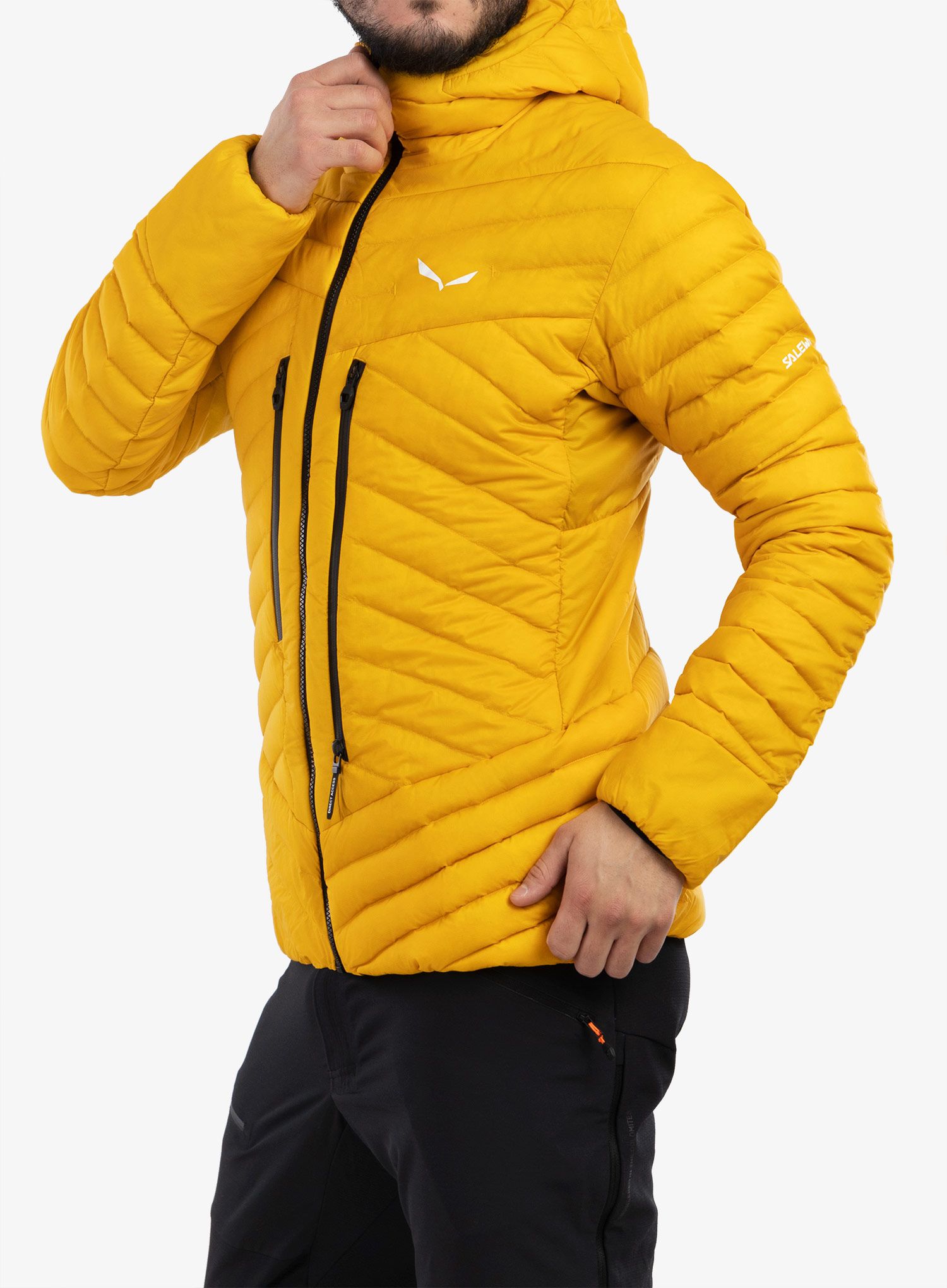 Hybridní bunda Salewa Ortles Hybrid RDS Down Jacket - gold