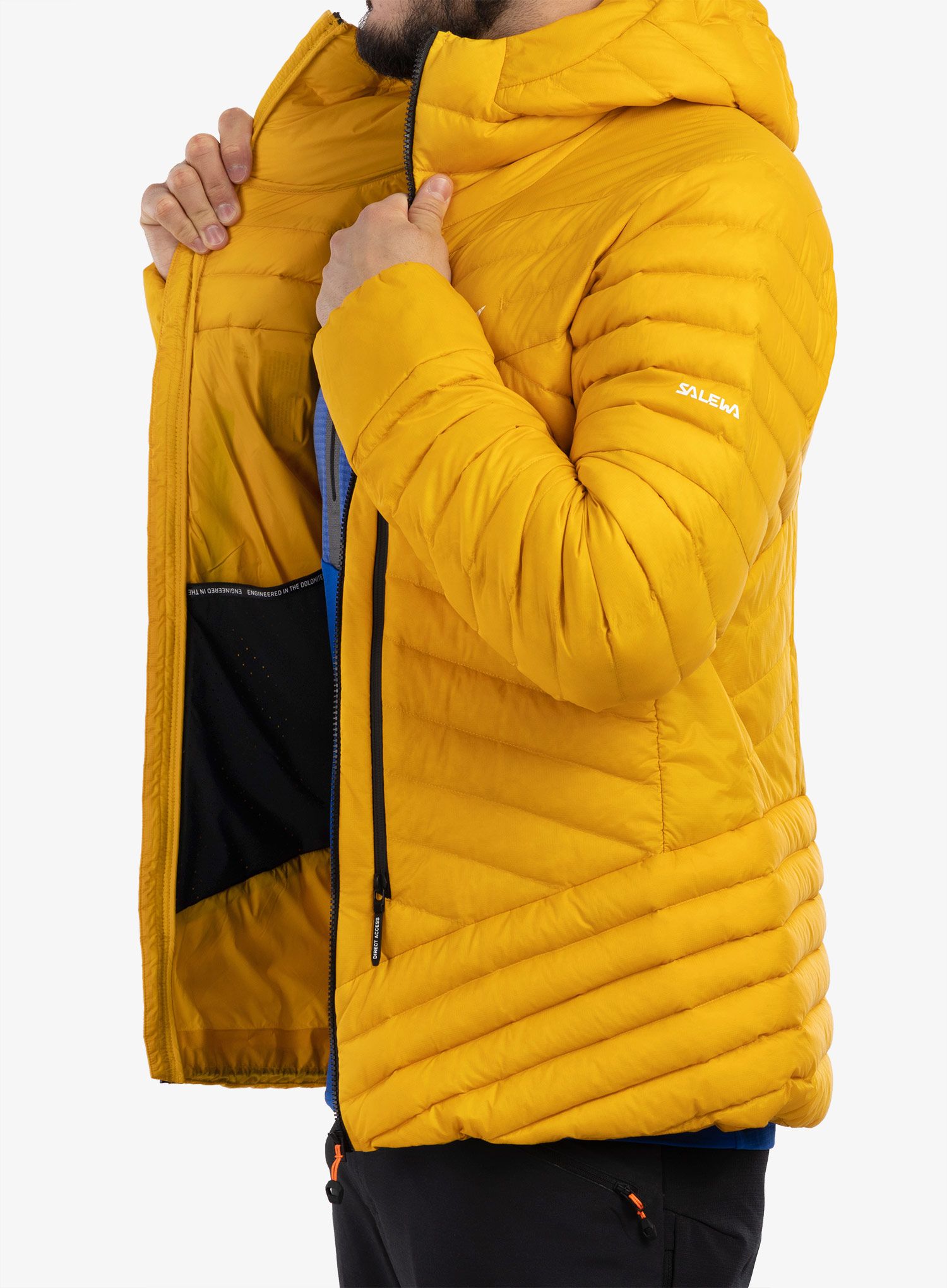 Hybridní bunda Salewa Ortles Hybrid RDS Down Jacket - gold