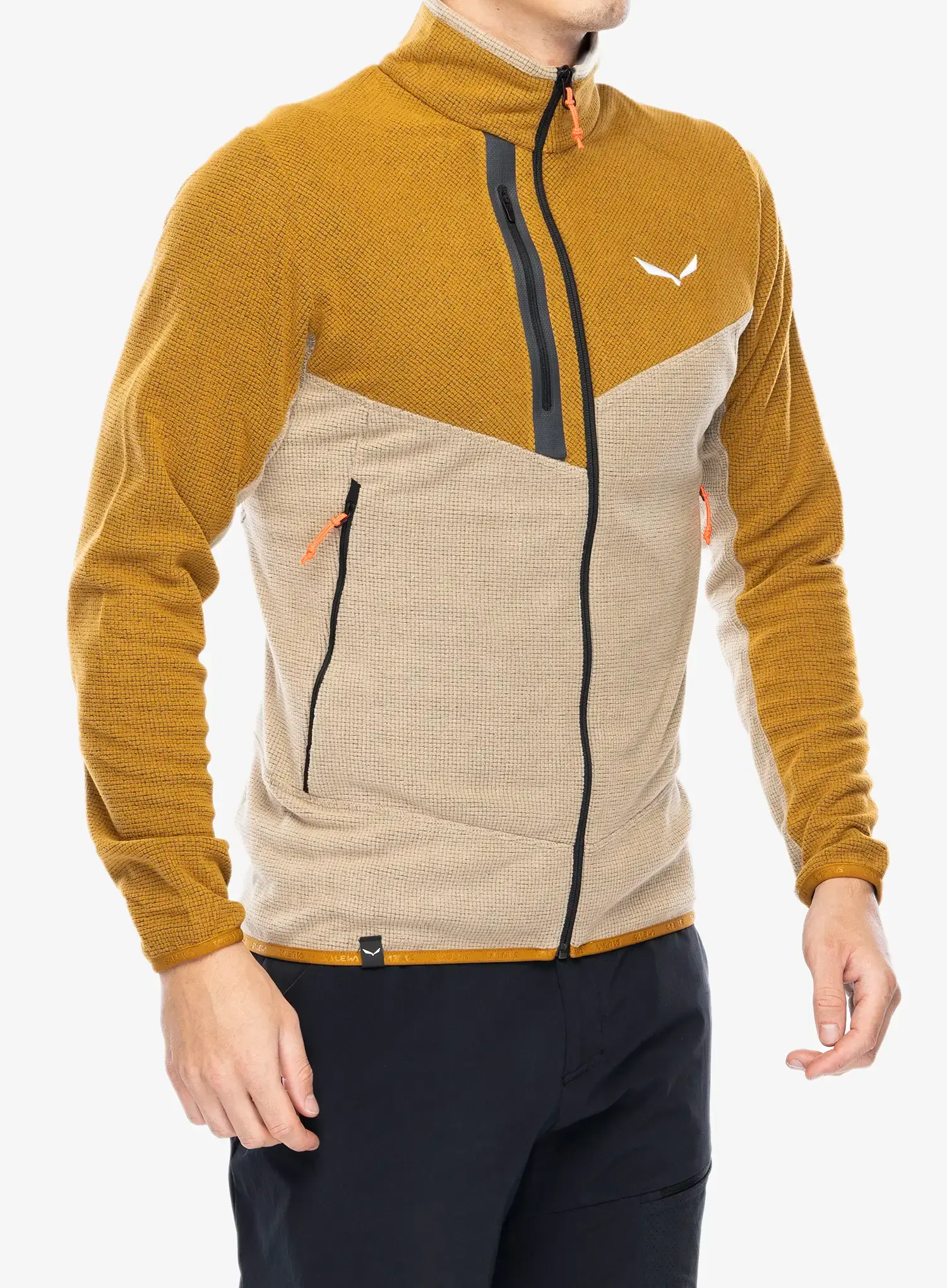 Fleece mikina Salewa Paganella Jacket  - brown/quicksand