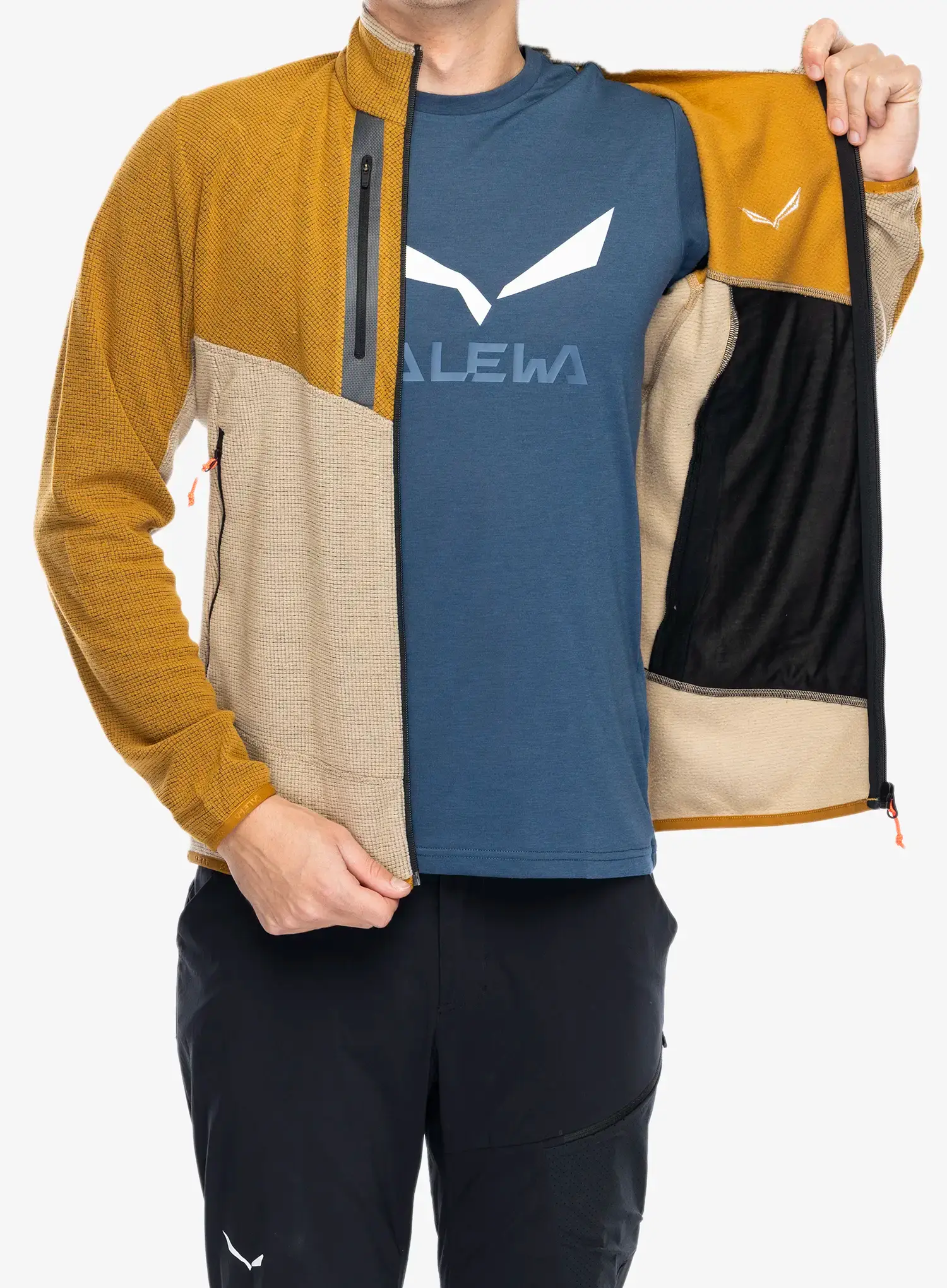Fleece mikina Salewa Paganella Jacket  - brown/quicksand