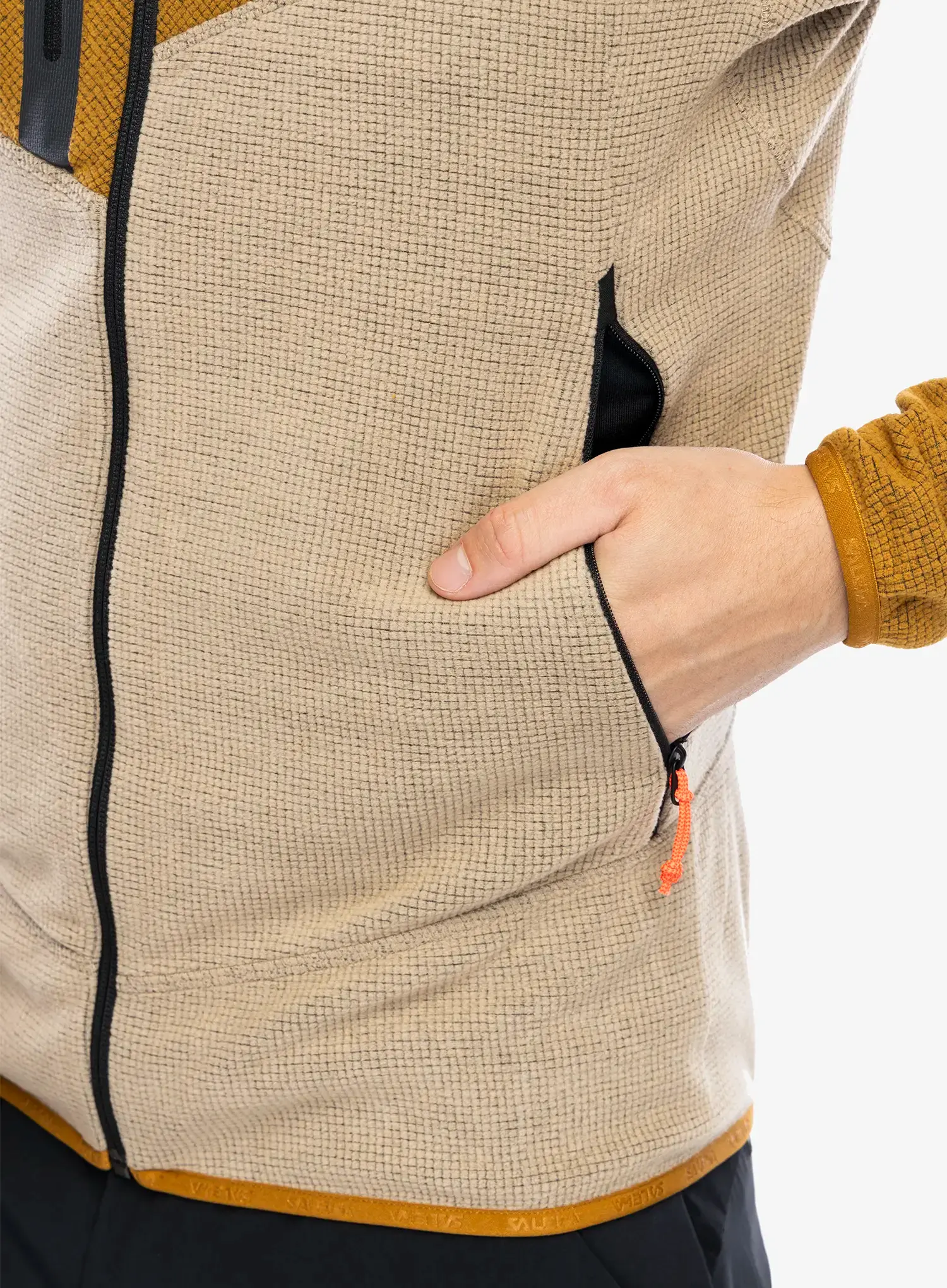 Fleece mikina Salewa Paganella Jacket  - brown/quicksand