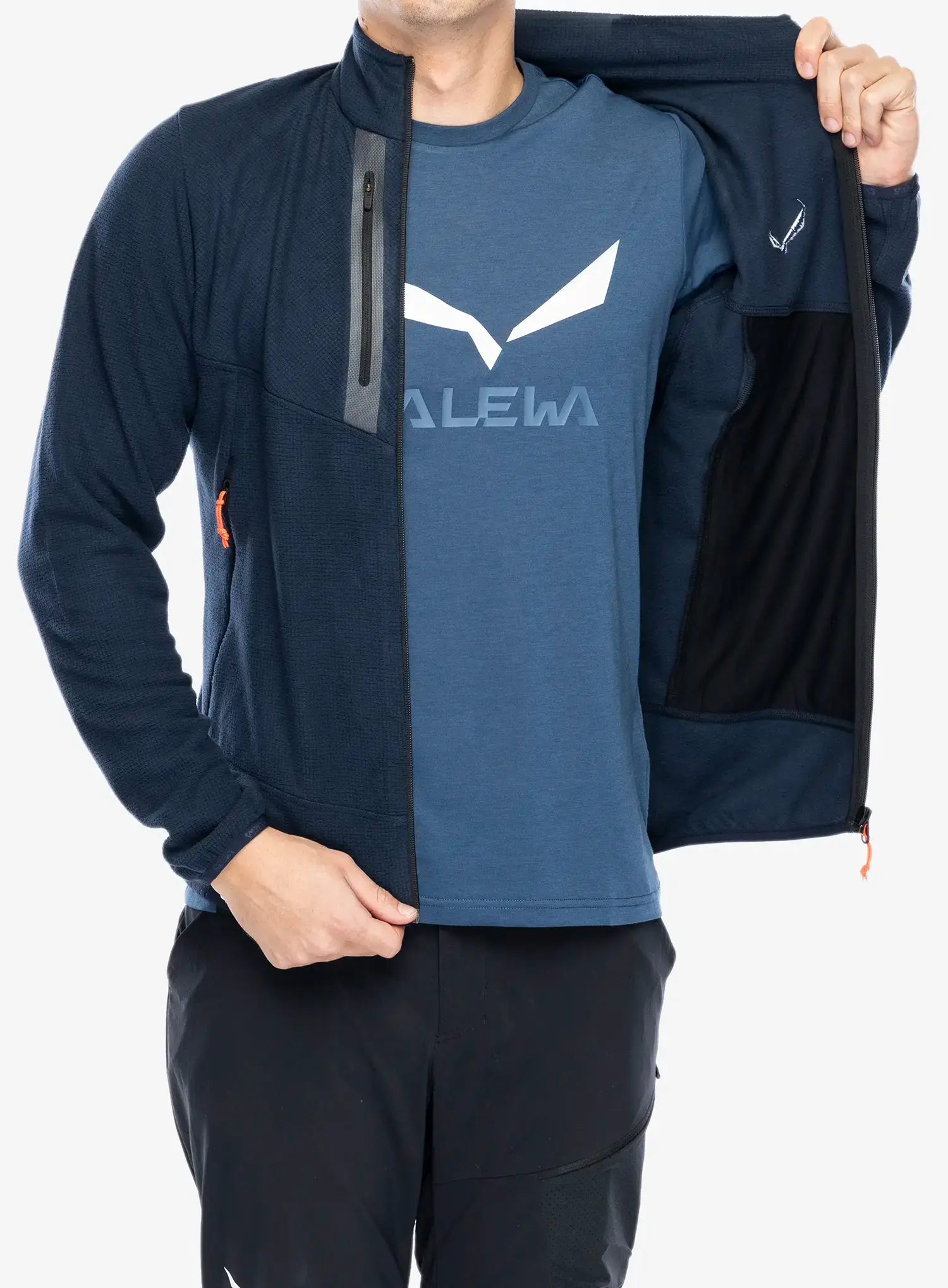 Rozepínací mikina Salewa Paganella Jacket - navy blazer