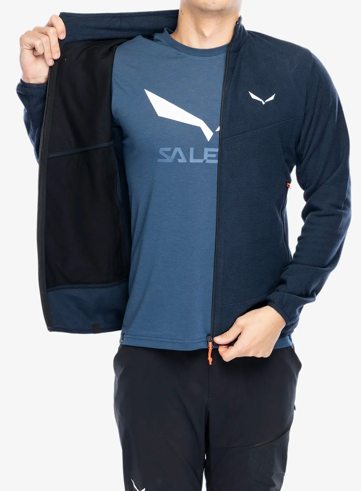 Rozepínací mikina Salewa Paganella Jacket - navy blazer