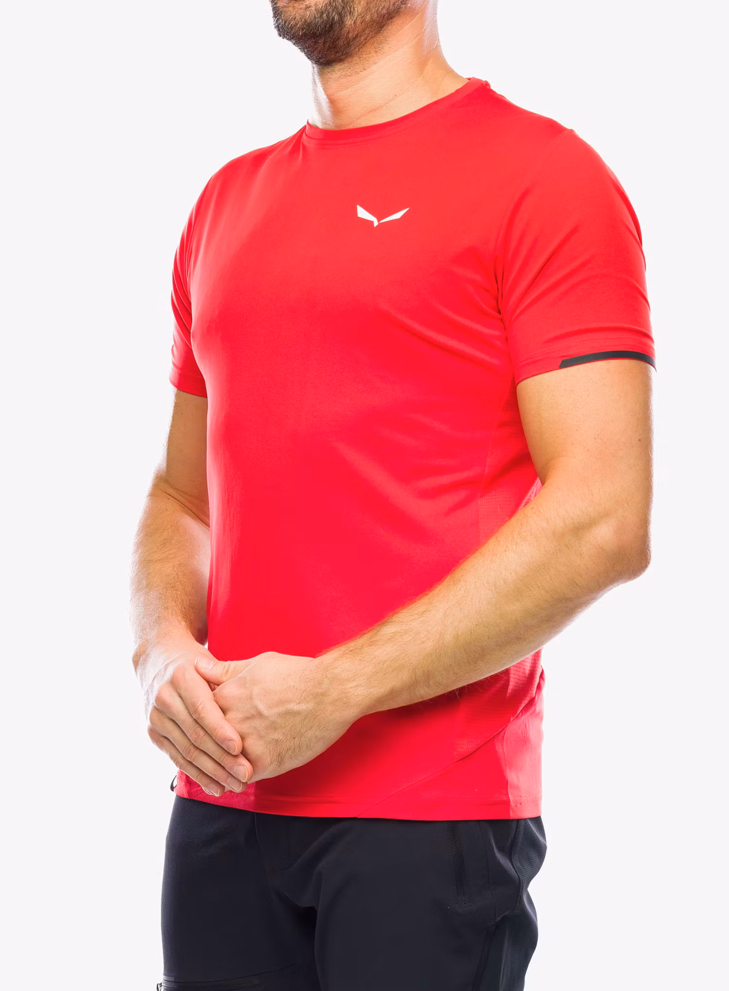 Rychleschnoucí triko Salewa Pedroc Dry Hyb T-Shirt - flame