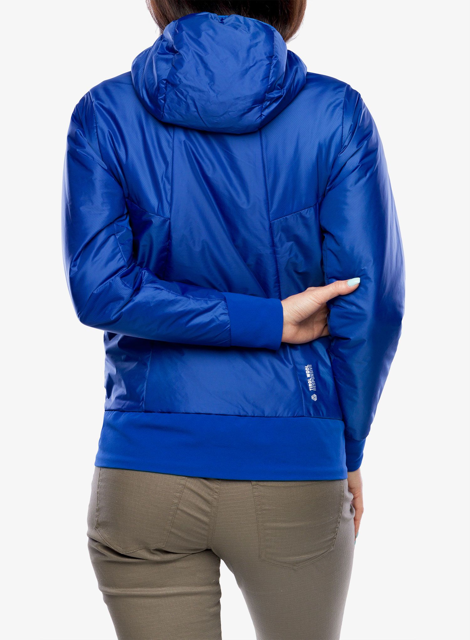 Dámská hybridní bunda Salewa Pedroc Hybrid TWR Hooded Jacket - electric