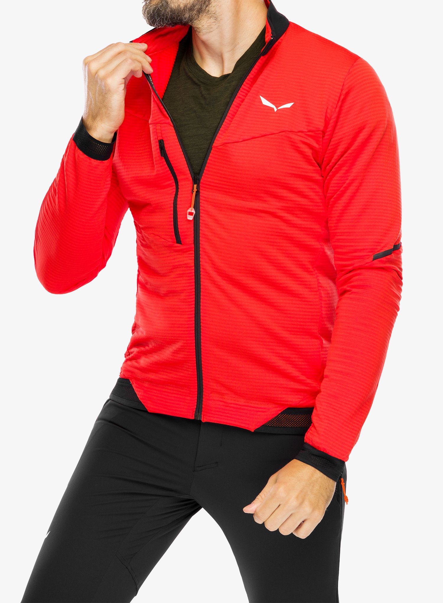 Fleece mikina Salewa Pedroc PL 2 Jacket - flame