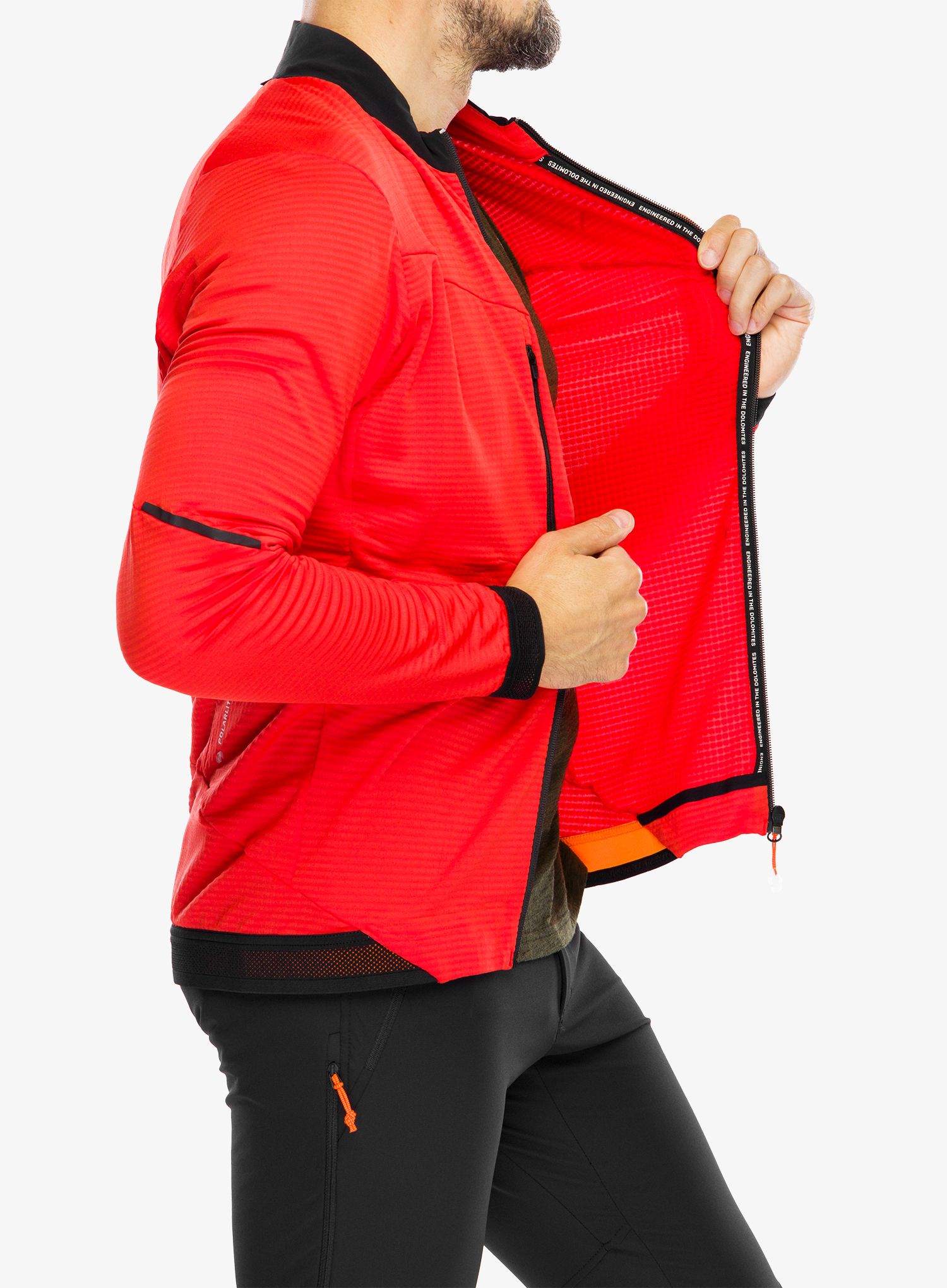 Fleece mikina Salewa Pedroc PL 2 Jacket - flame