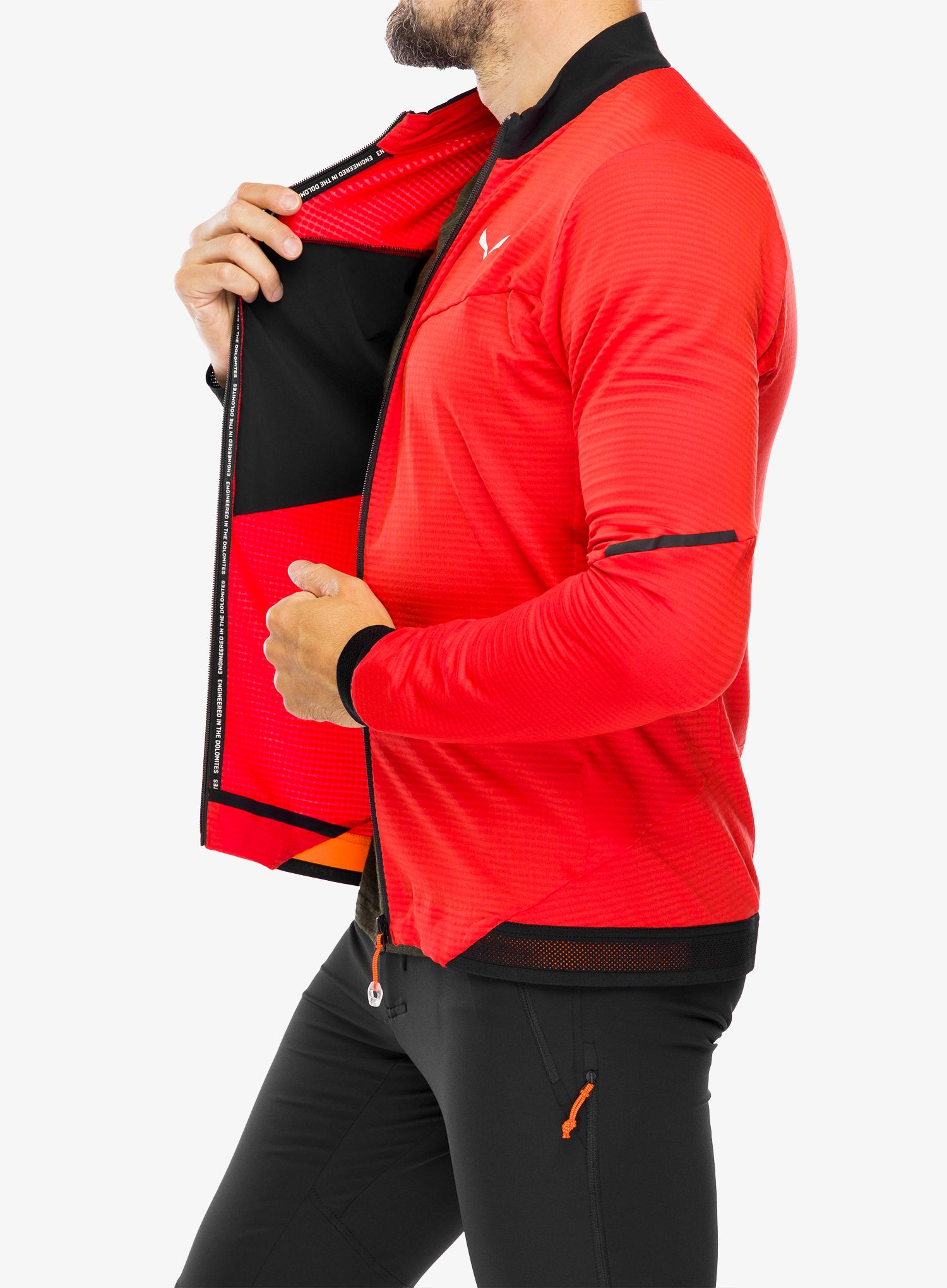 Fleece mikina Salewa Pedroc PL 2 Jacket - flame