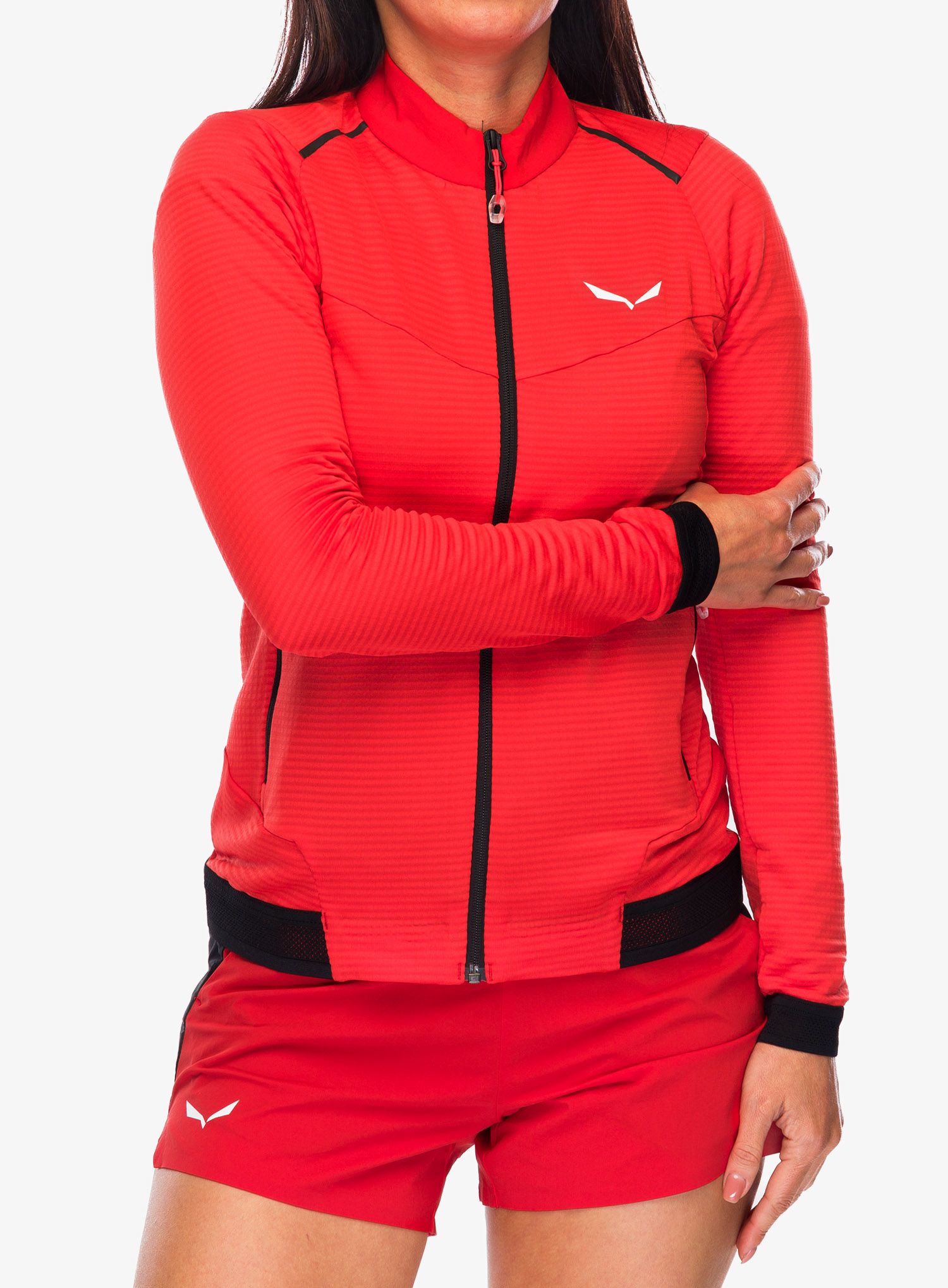 Fleece mikina dámská Salewa Pedroc PL 2 Jacket - flame