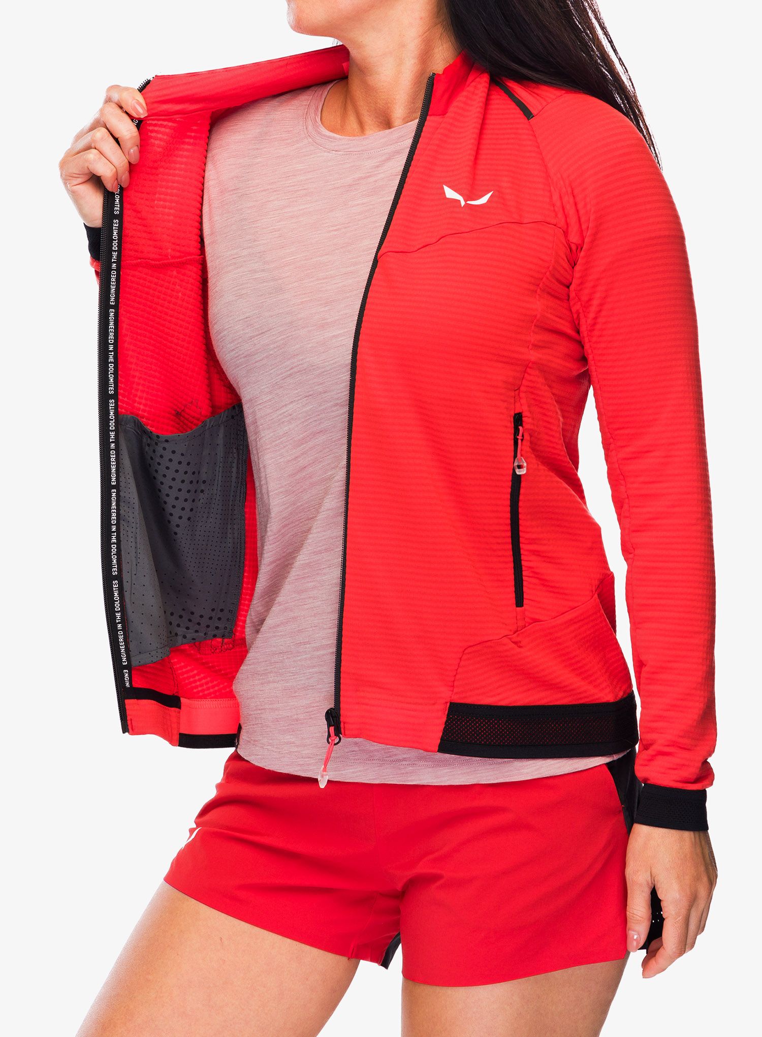 Fleece mikina dámská Salewa Pedroc PL 2 Jacket - flame