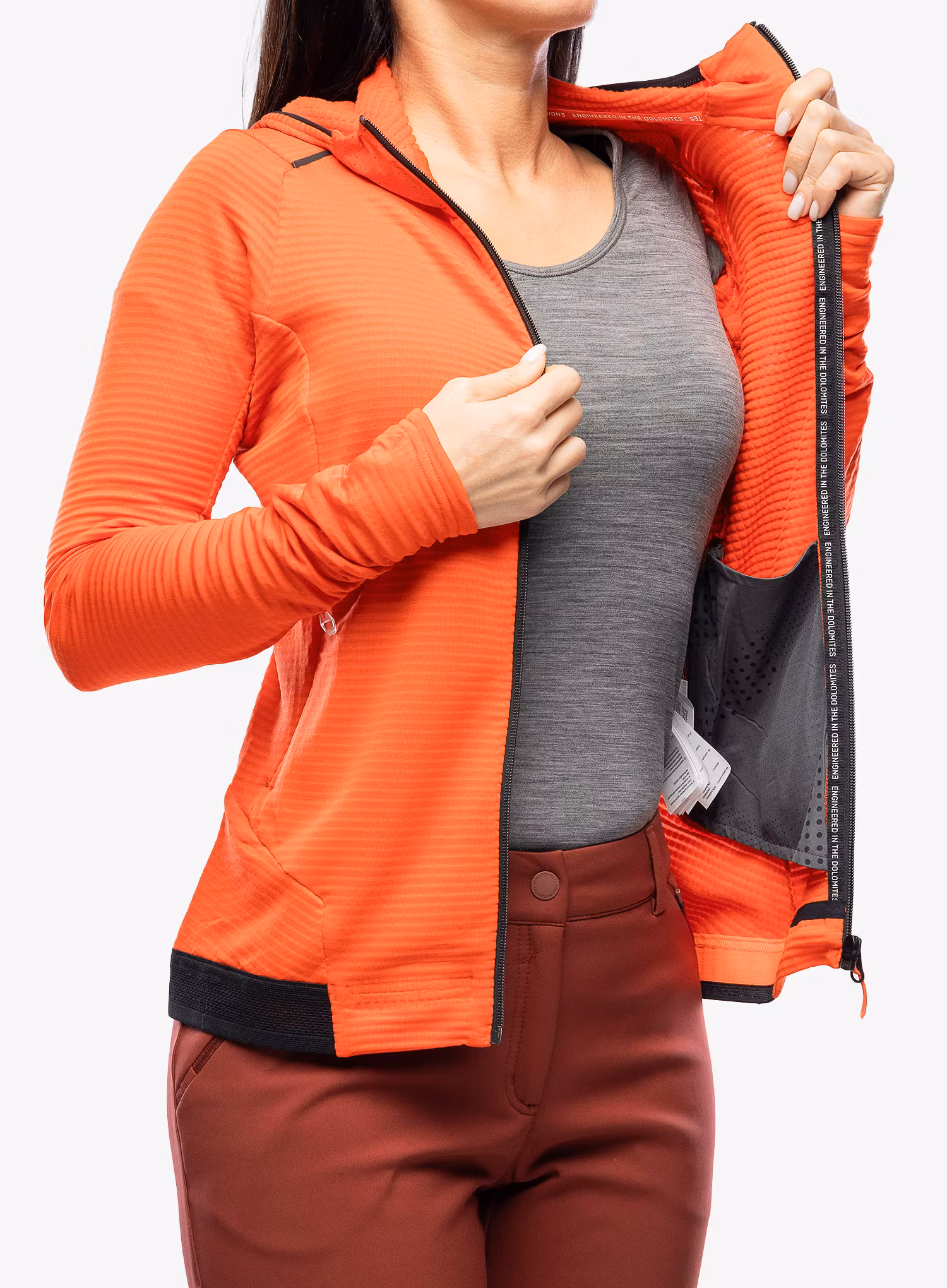Dámská mikina Salewa Pedroc PL Hooded Jacket - flame