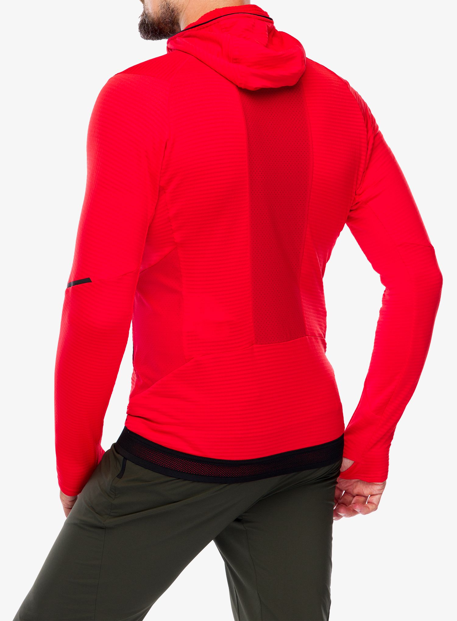 Mikina Salewa Pedroc PL Hooded Jacket - flame/flame