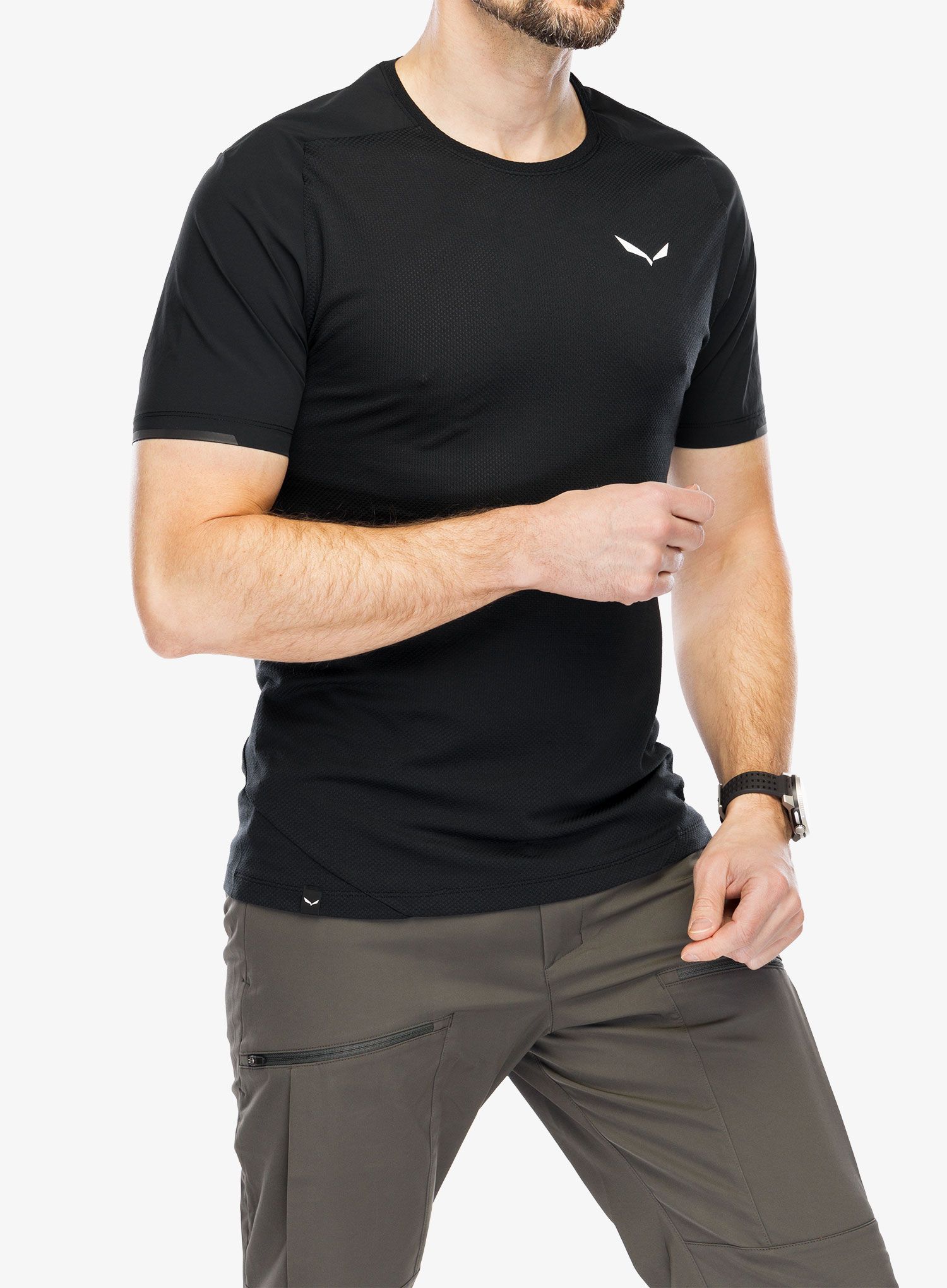 Tričko Salewa Pedroc PTC Delta T-Shirt - black out