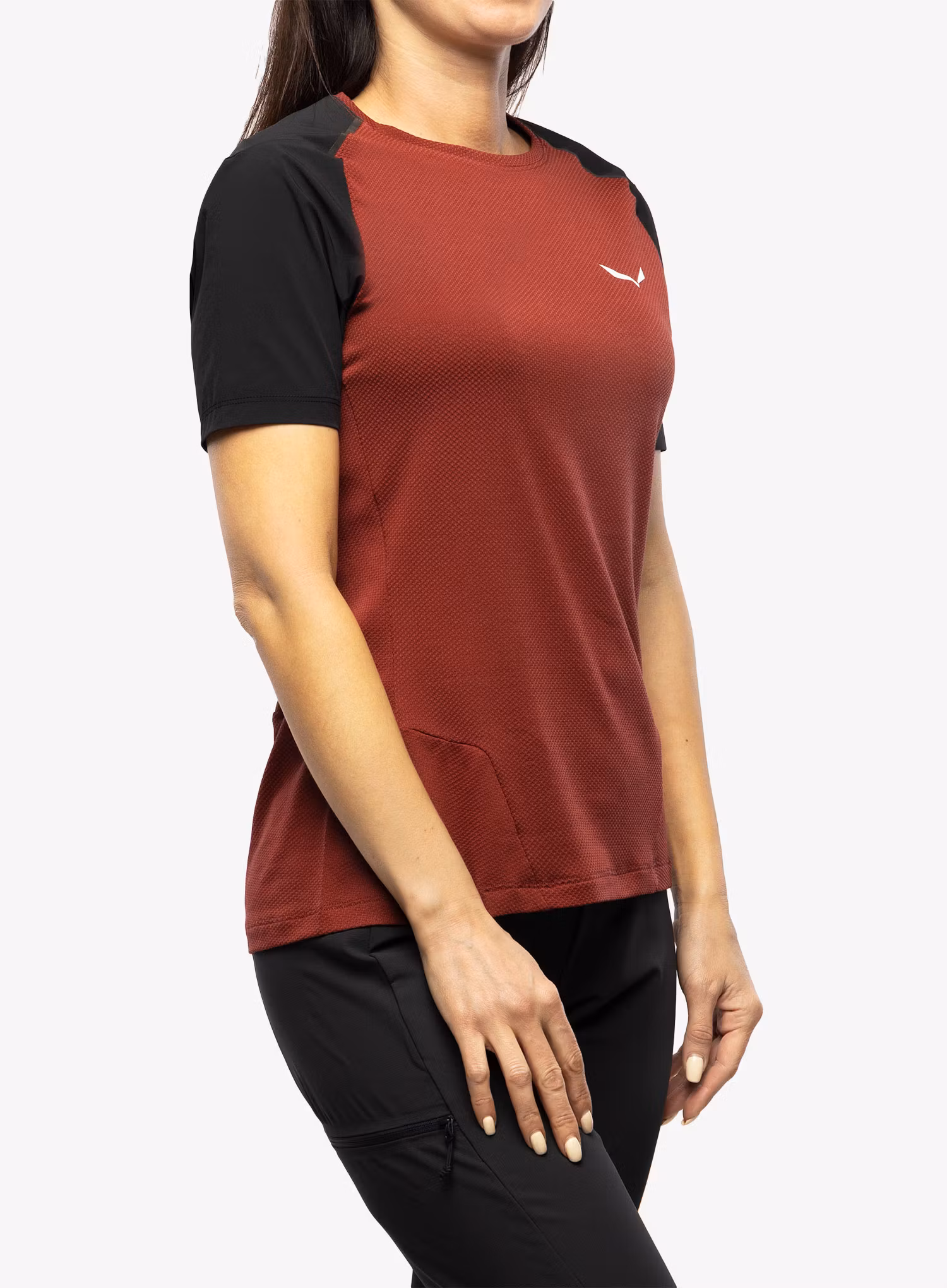 Dámské rychleschnoucí triko Salewa Pedroc PTC Delta T-Shirt - syrah/black out