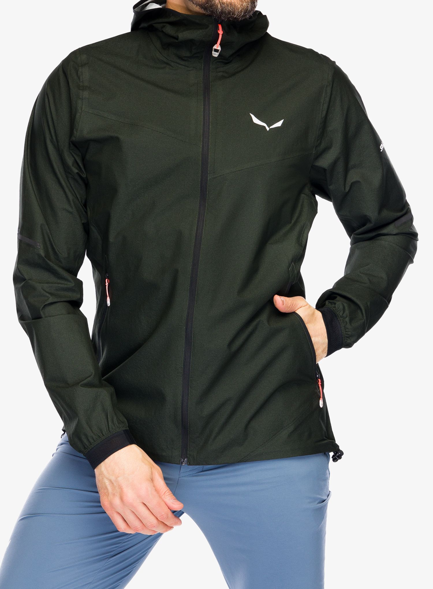 Bunda s membránou Salewa Pedroc PTX 2,5L Light Jacket - dark olive