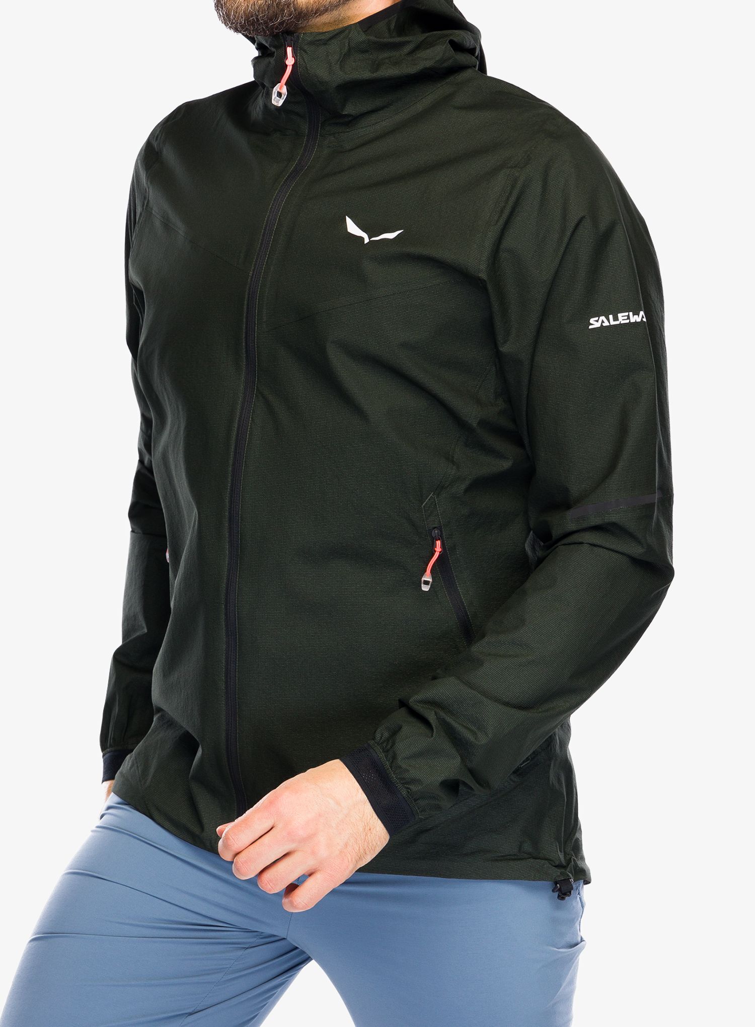 Bunda s membránou Salewa Pedroc PTX 2,5L Light Jacket - dark olive