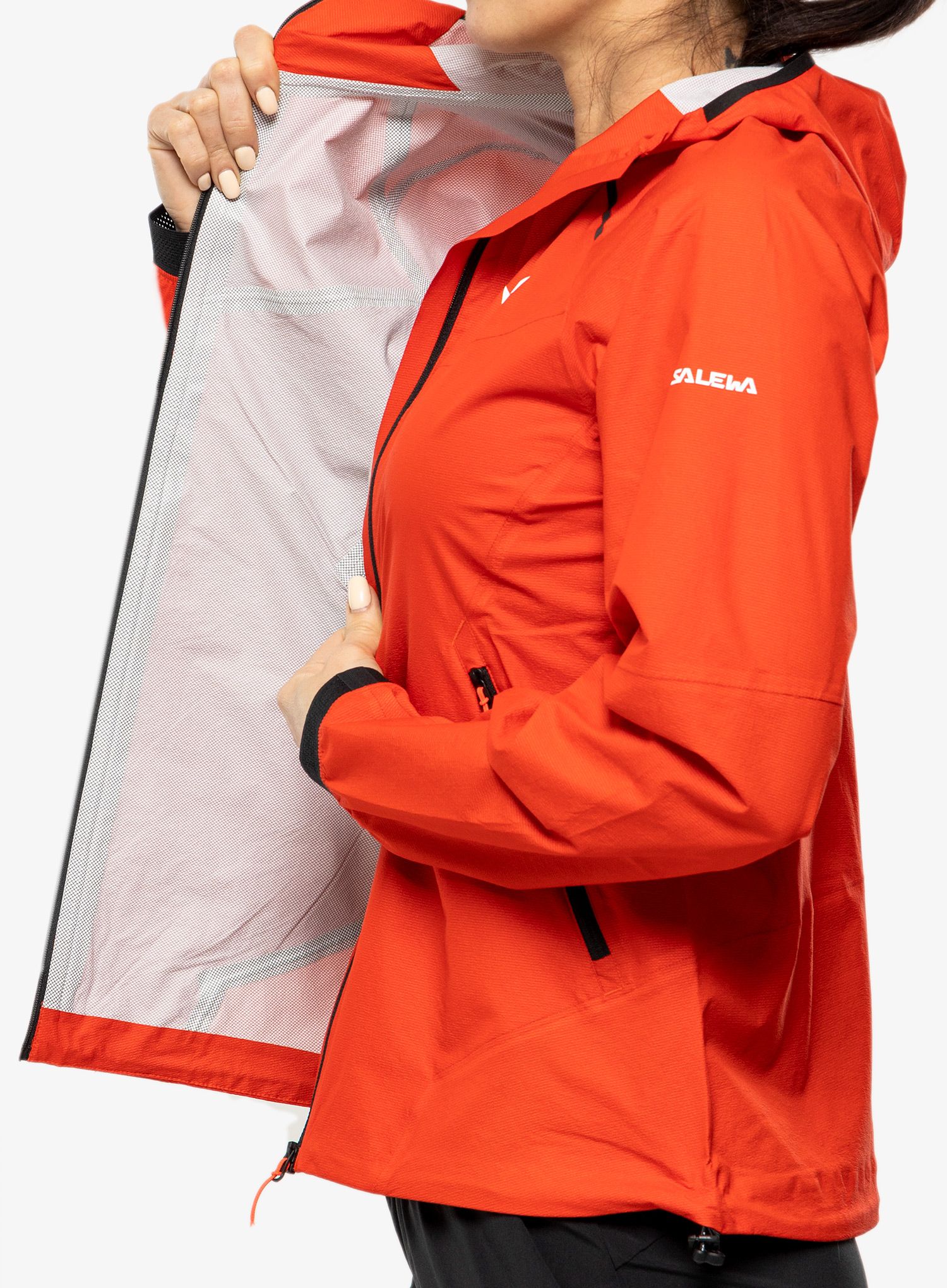 Dámská bunda Salewa Pedroc PTX 2,5L Light Jacket - flame