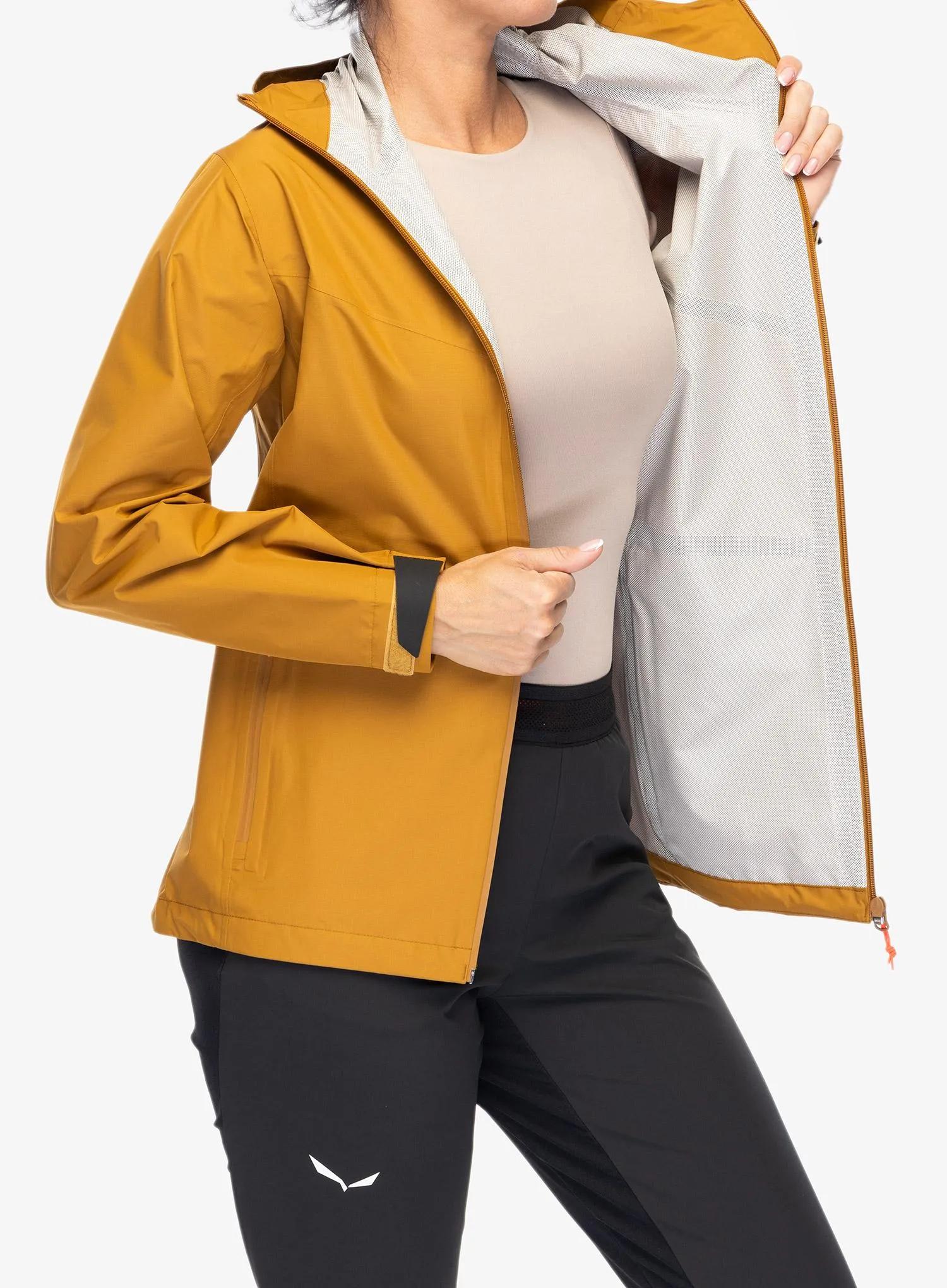 Dámská nepromokavá bunda s membránou Salewa Puez Aqua 4 PTX 2.5L Jacket - golden brown