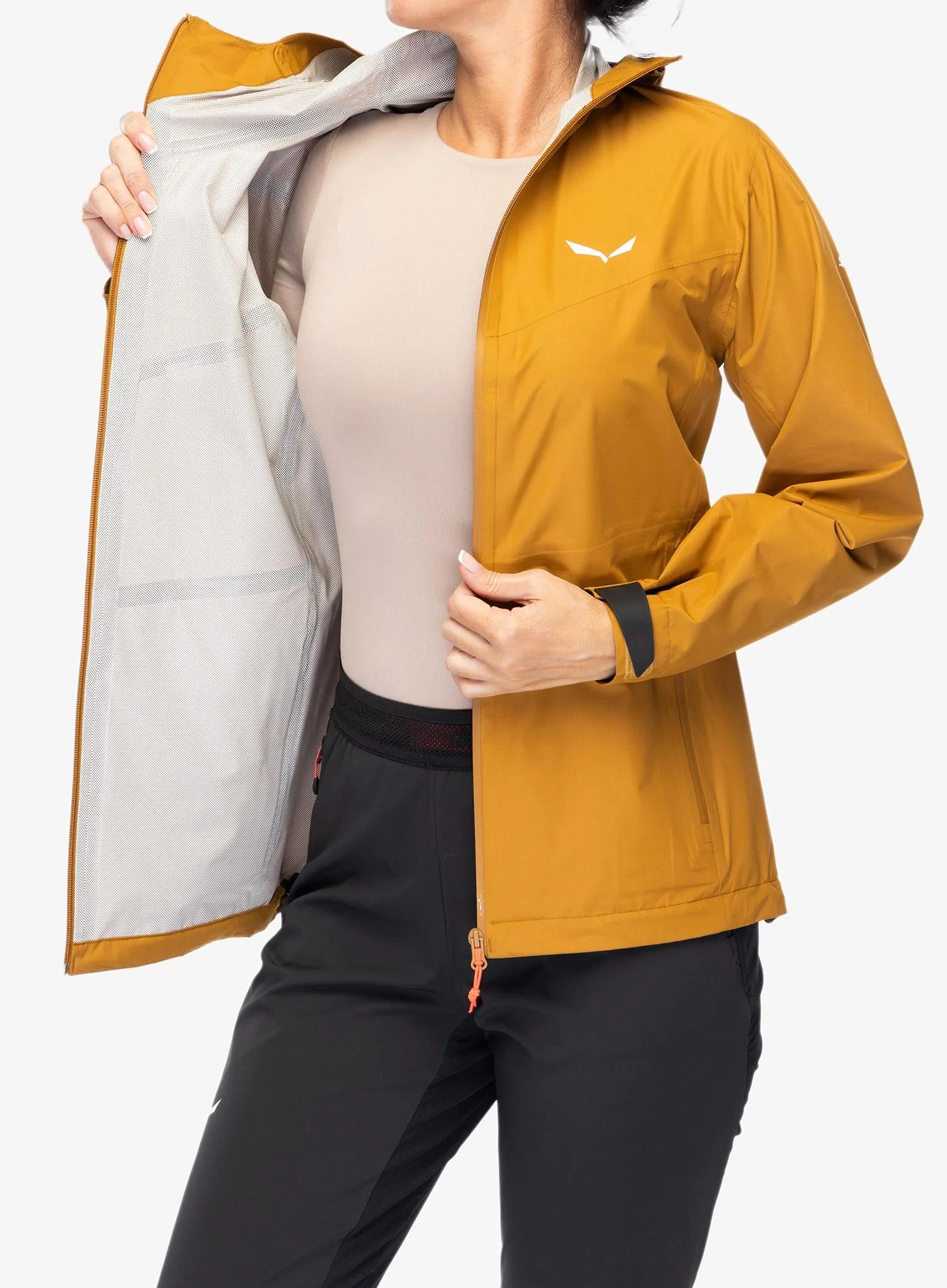 Dámská nepromokavá bunda s membránou Salewa Puez Aqua 4 PTX 2.5L Jacket - golden brown