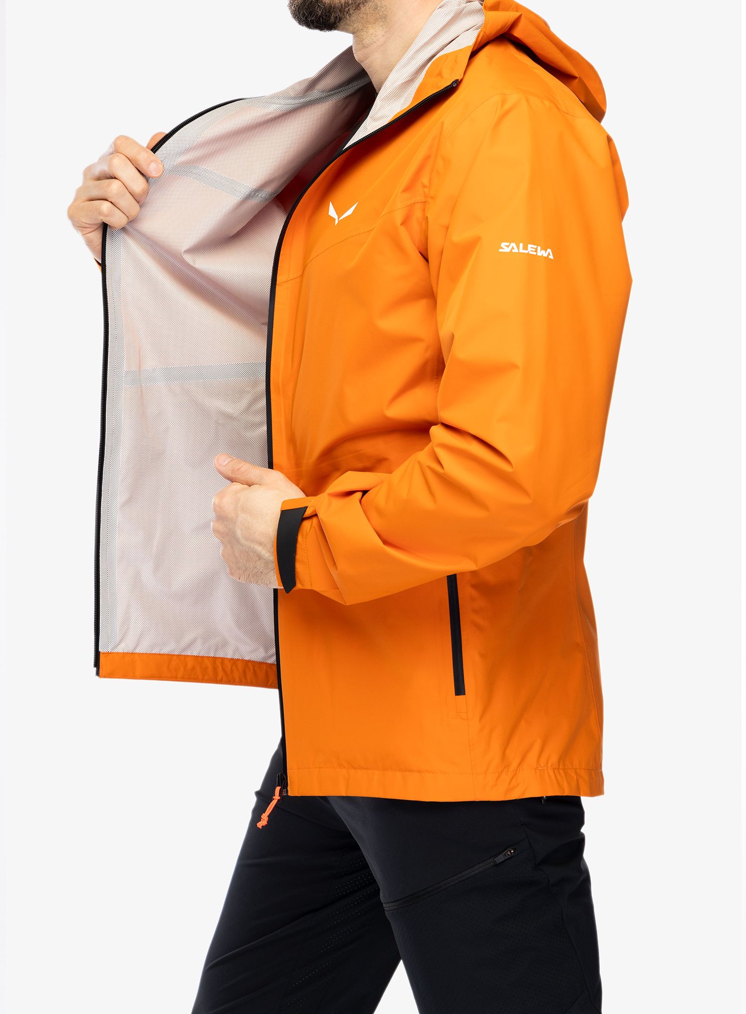 Bunda do deště Salewa Puez Aqua 4 PTX 2,5L Jacket - burnt/black