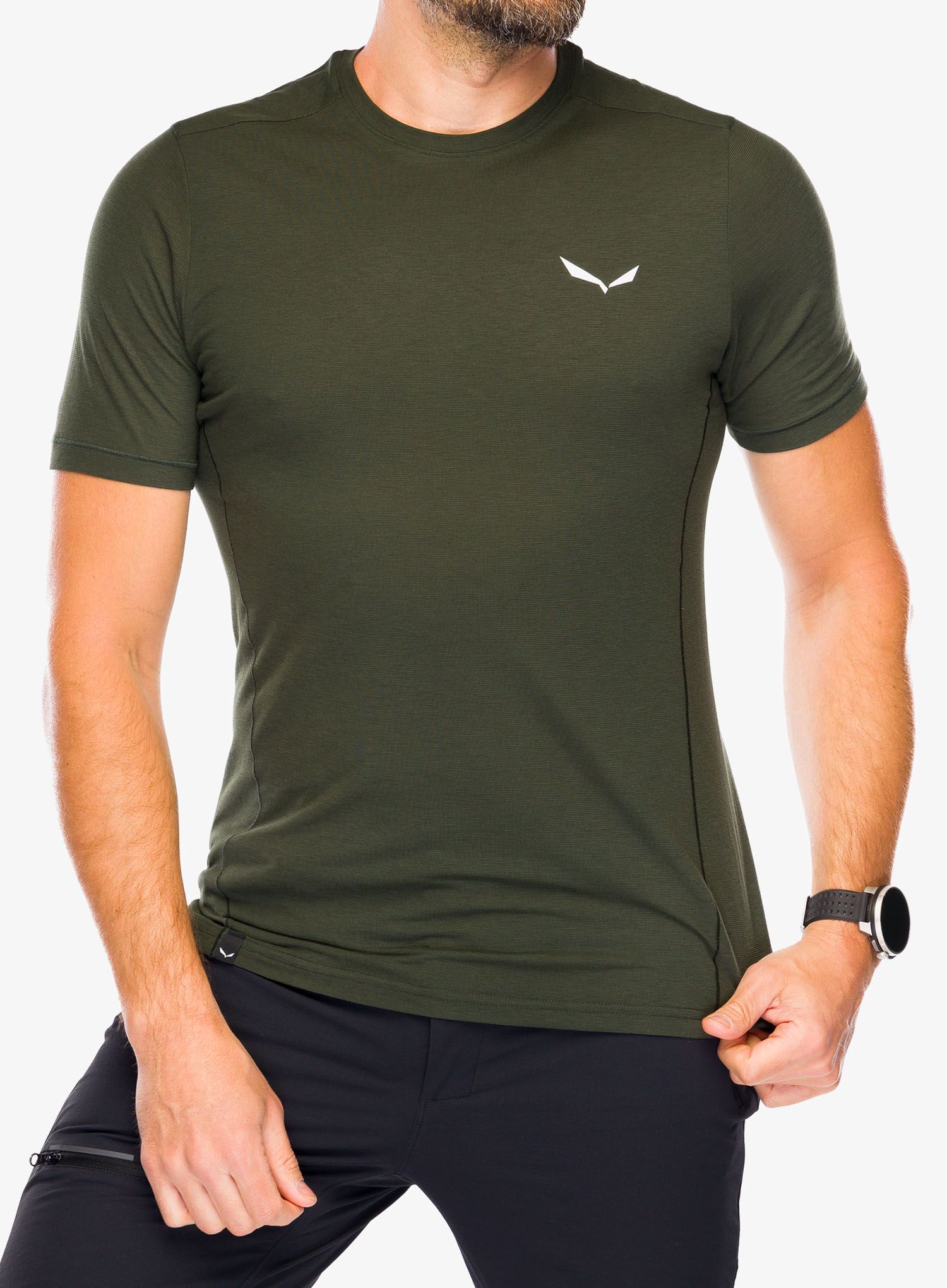 Tričko Salewa Puez Dry T-Shirt - dark olive