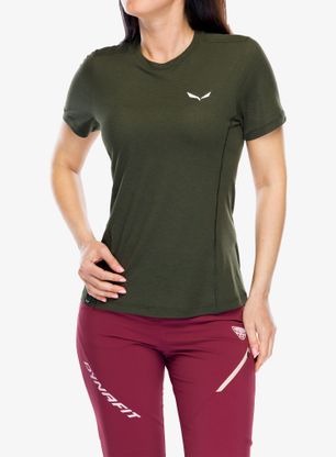 Dámské rychleschnoucí triko Salewa Puez Dry T-Shirt - dark olive