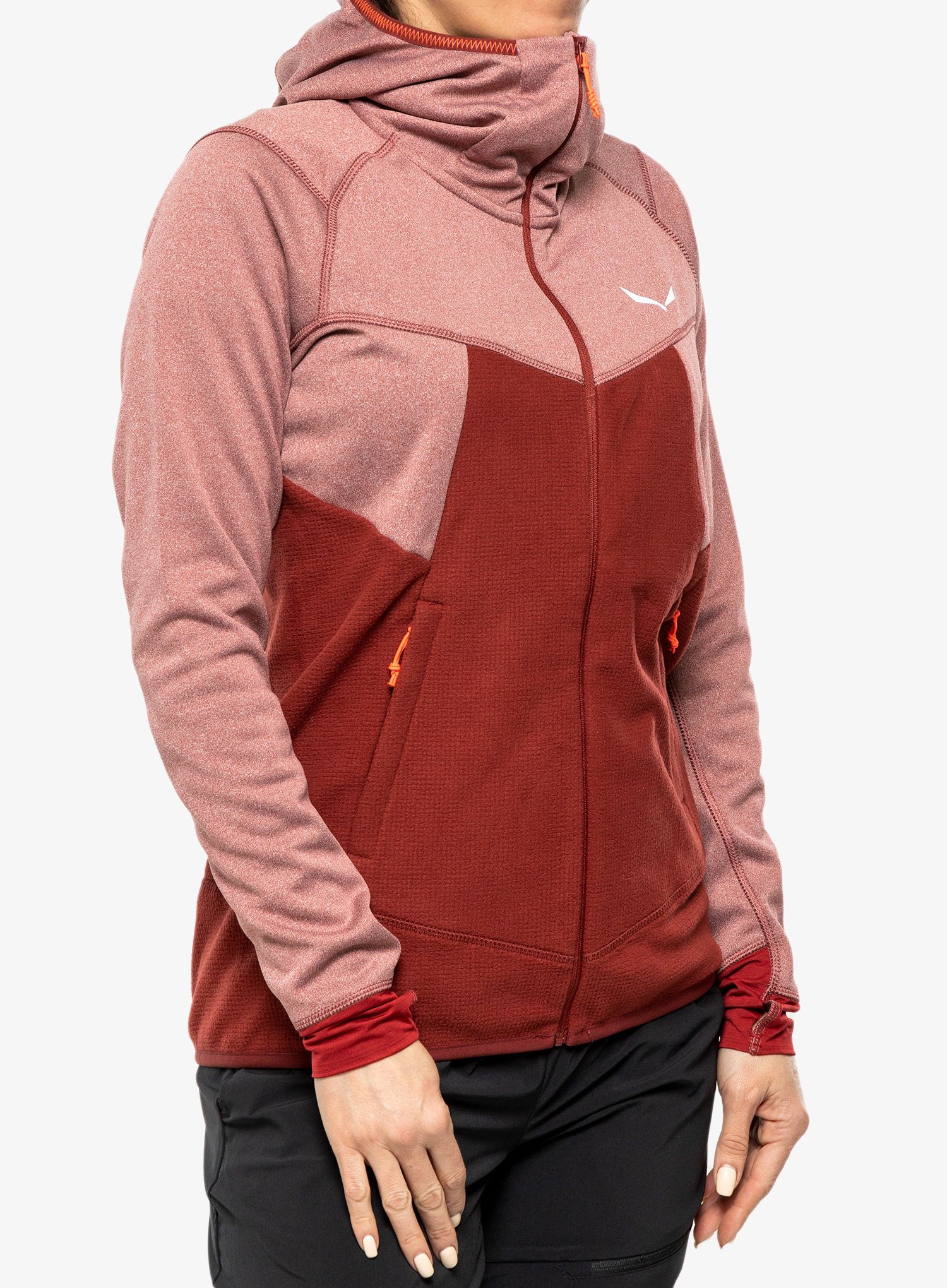 Dámská mikina Salewa Puez Hybrid PL Full-Zip - syrah malenge