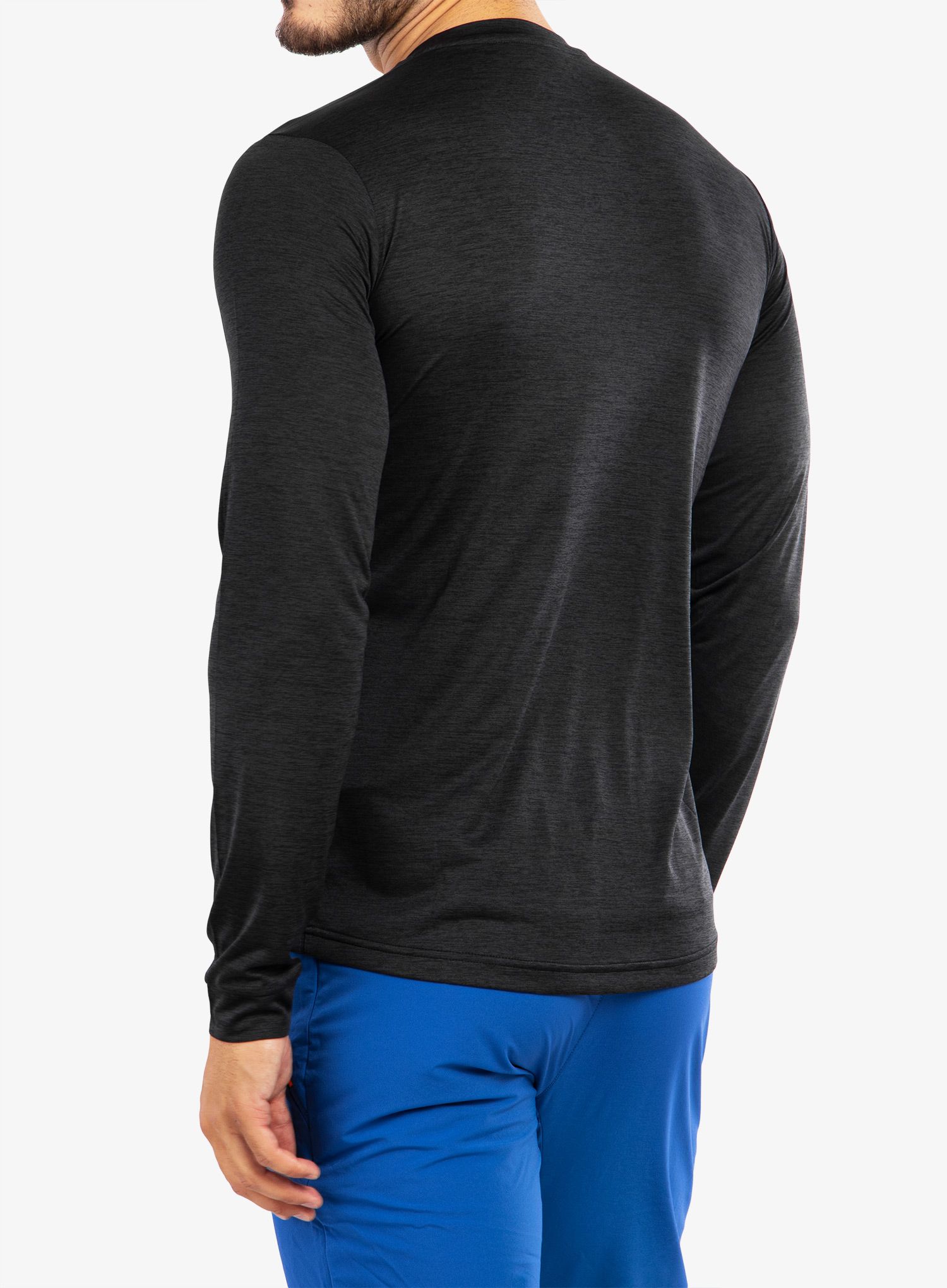 Mikina Salewa Puez Melange Dry L/S Tee - black out melange