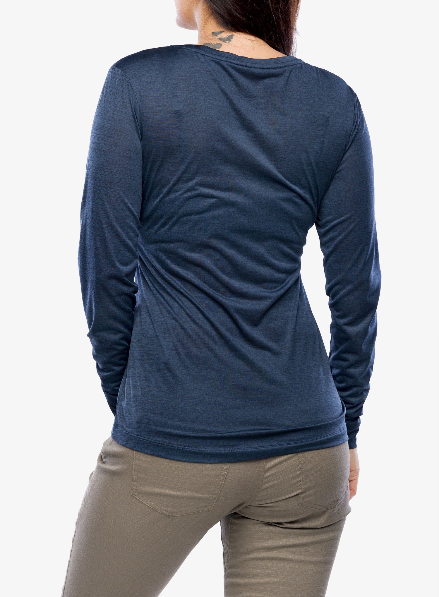 Dámská mikina Salewa Puez Melange Dry L/S Tee - navy blazer