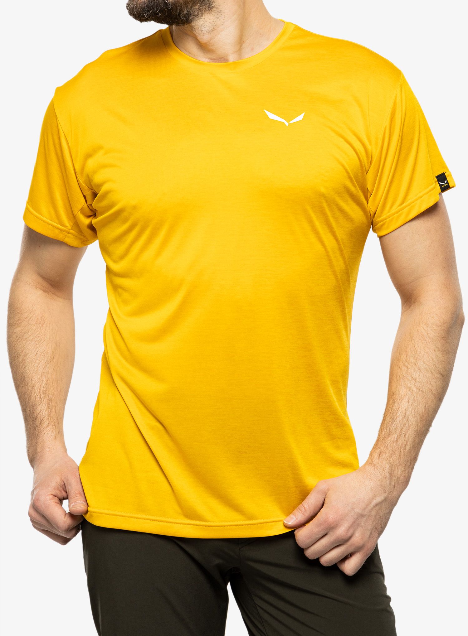 Rychleschnoucí triko Salewa Puez Melange Dry M S/S Tee - gold melange