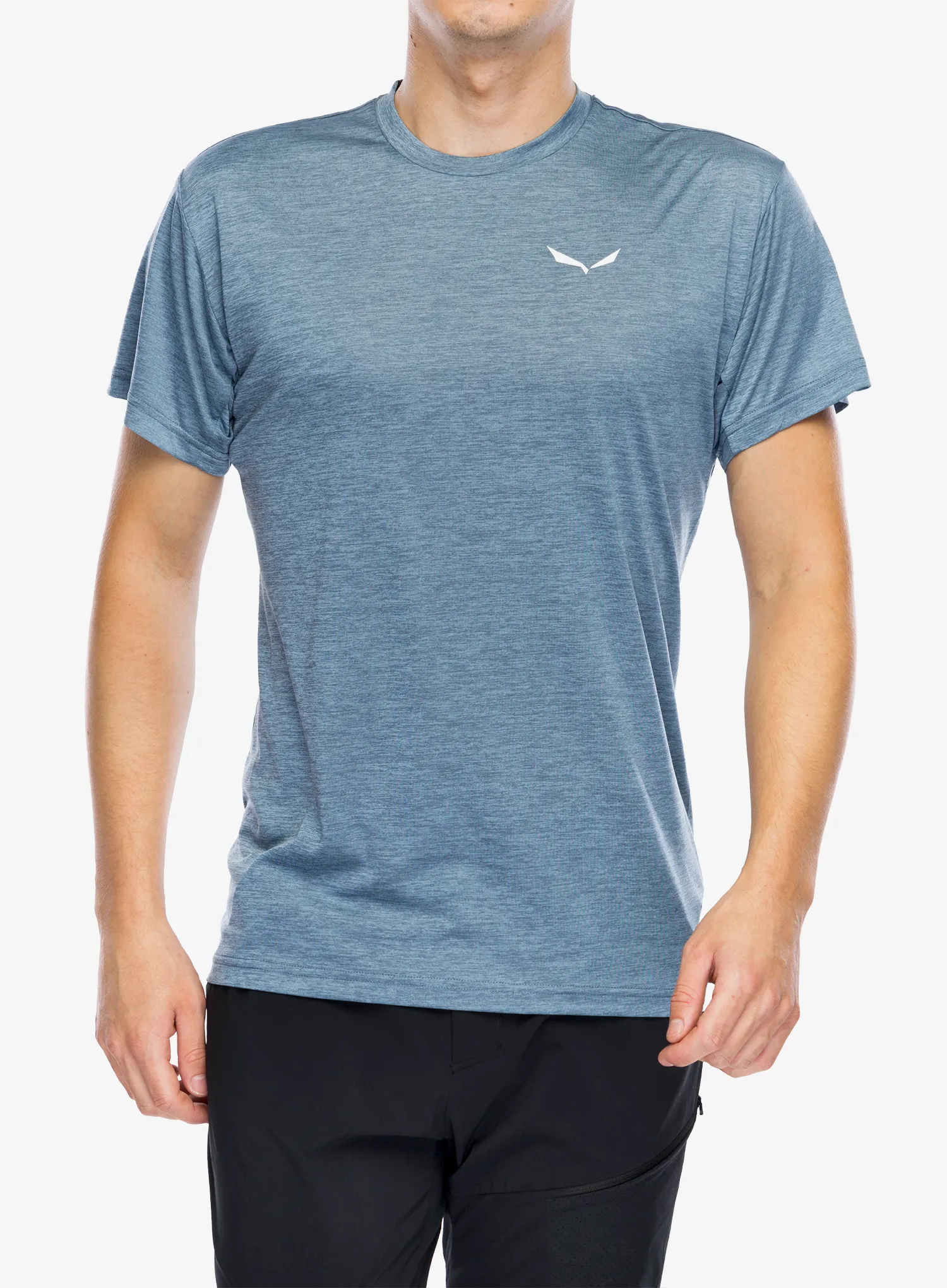 Tričko Salewa Puez Melange Dry S/S Tee - java blue melange